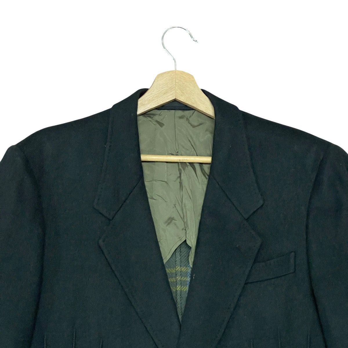 Lanvin Vintage Lanvin Paris Pleated Wool & Cashmere Blazer Coat Size 52R - 7 Thumbnail