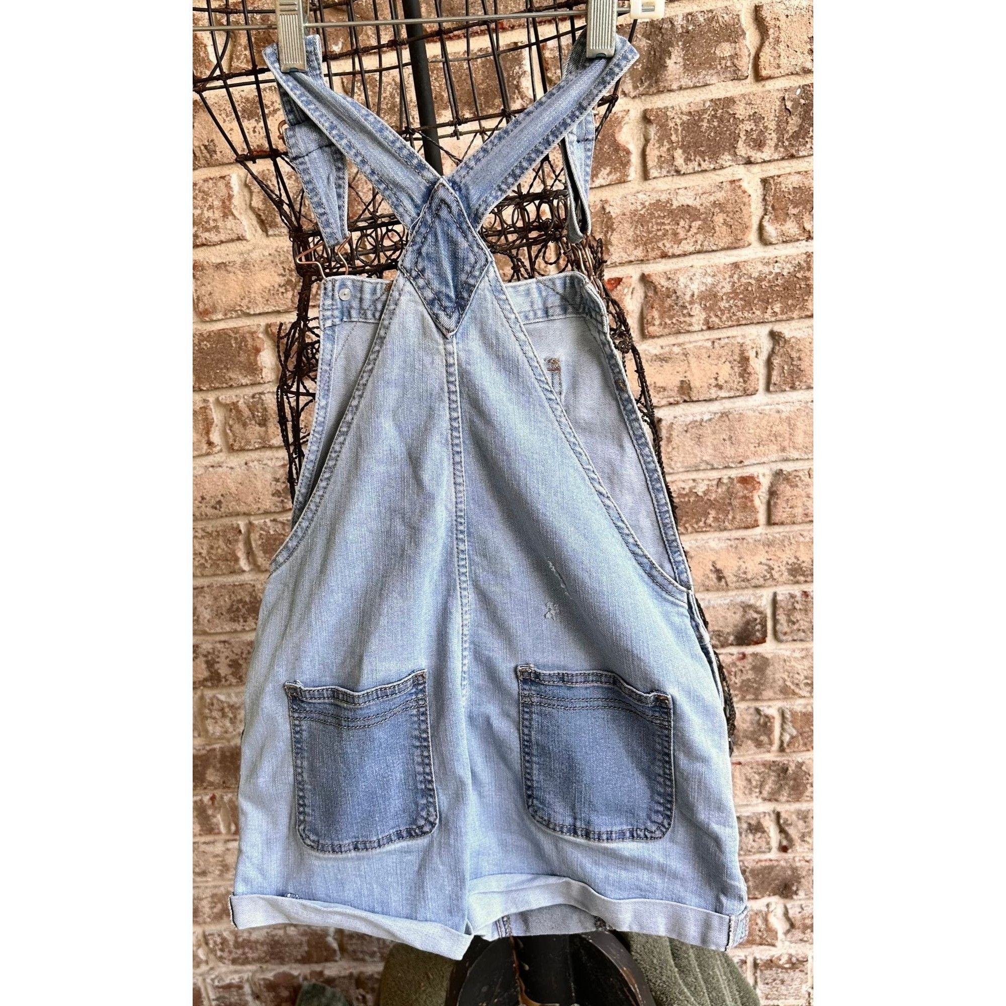Jordache Jordache Denim Shortalls Bib Overalls Girls Large Distr Size 29" - 1 Thumbnail