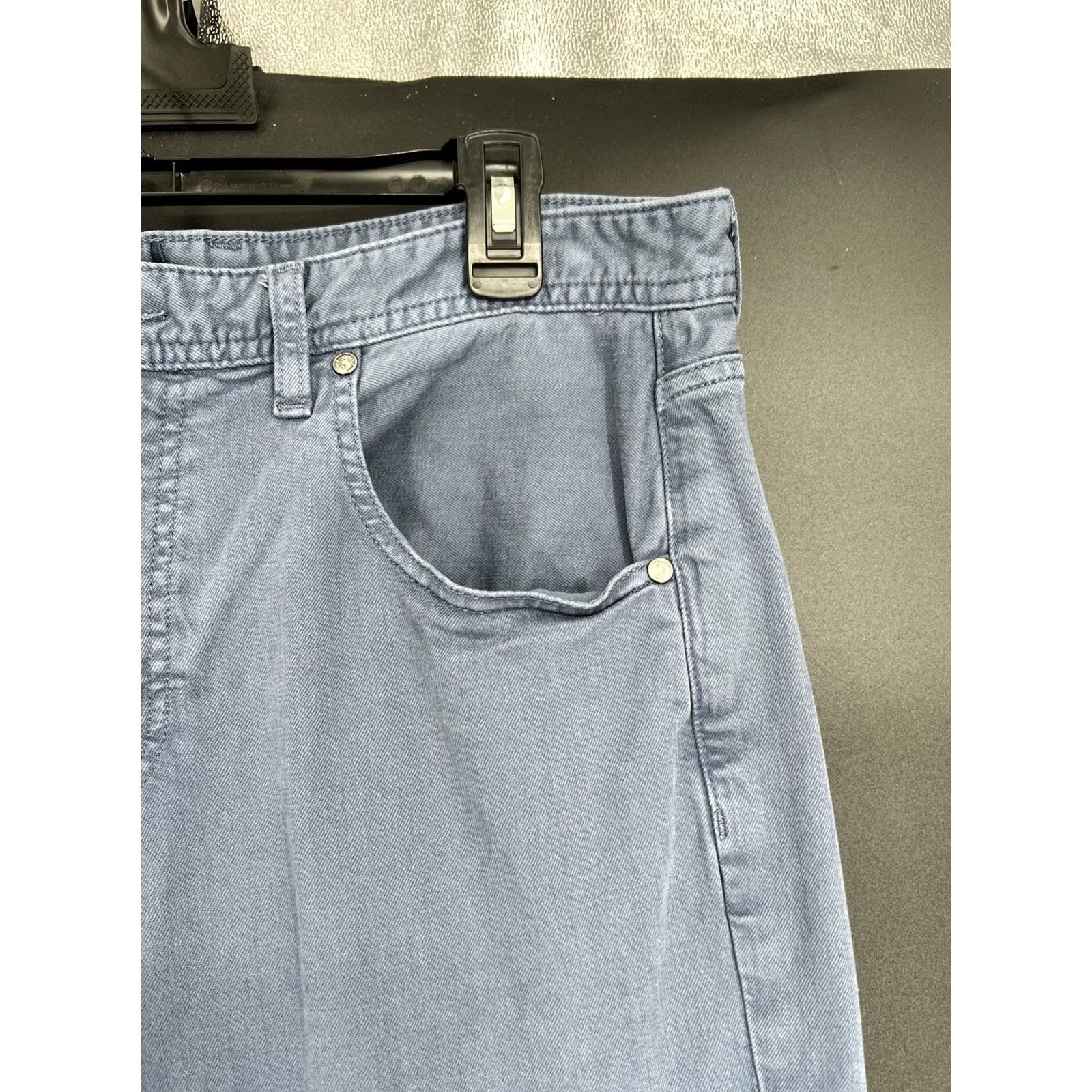 johnnie-O Johnnie O Pants Mens 35x31 Blue 5 Pocket Flat Front Straight Leg Stretch Chino Regular Size US 35 - 3 Thumbnail