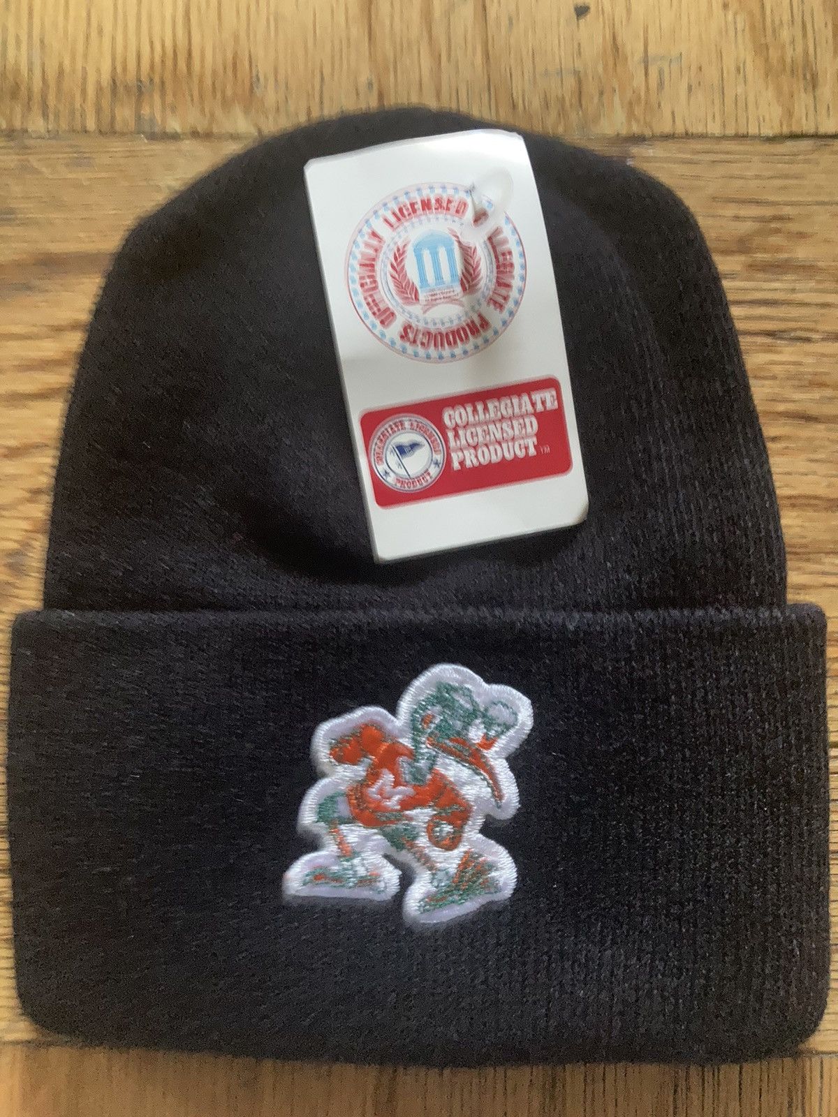 NCAA × Vintage Vintage 80s 90s Miami Hurricanes College NCAA Beanie Hat Size ONE SIZE - 1 Thumbnail