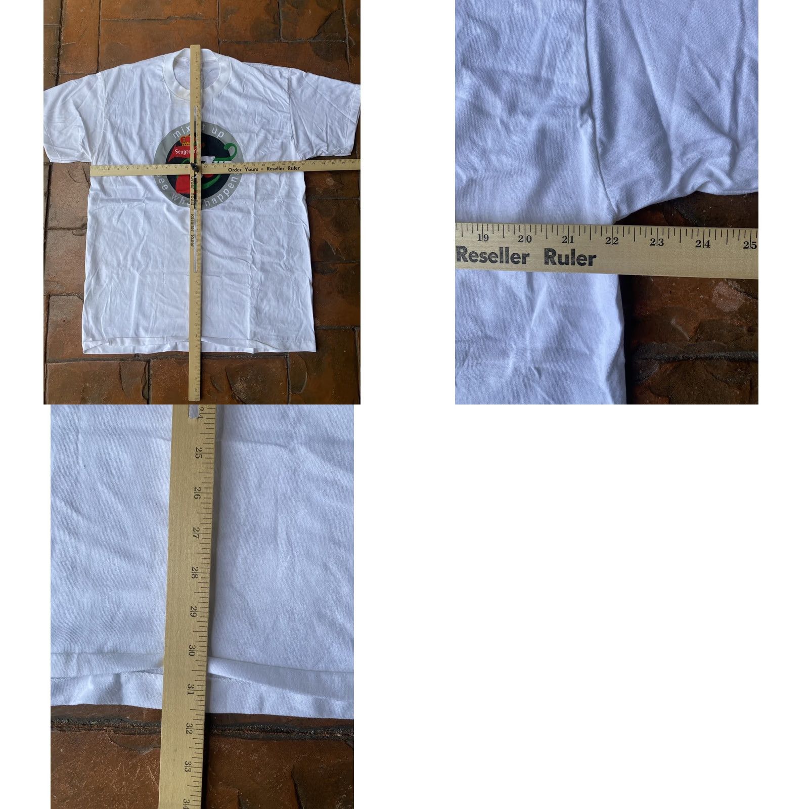 Fruit Of The Loom VINTAGE 90s 7 Up Seagrams Mix It Up Promo T Shirt Large White Cotton Knit Logo USA Mens Shirt Short Sleeve Crew Neck Graphic Print Size US L / EU 52-54 / 3 - 9 Thumbnail
