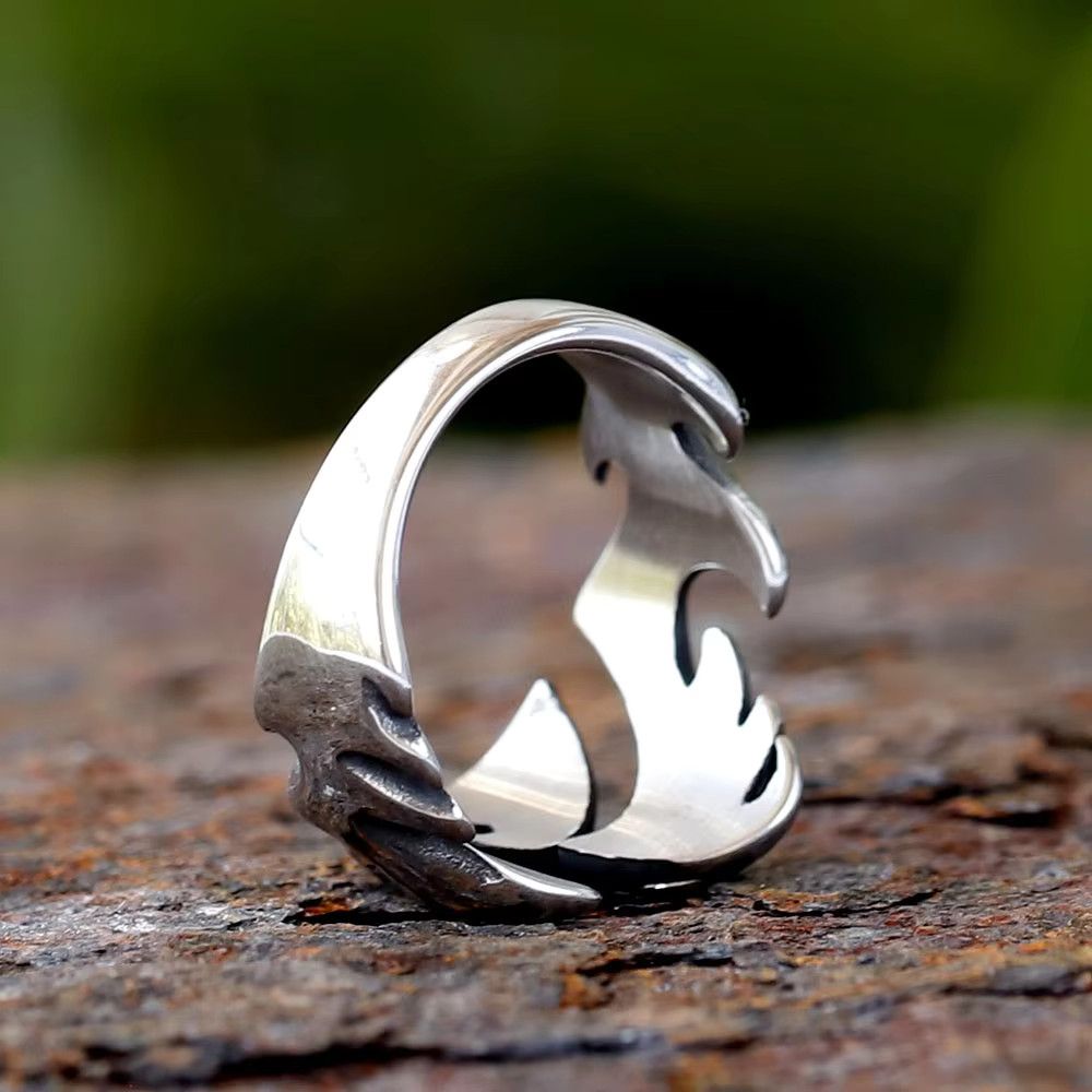 Jewelry Flame Retro Hip Hop Rings Size ONE SIZE - 4 Thumbnail