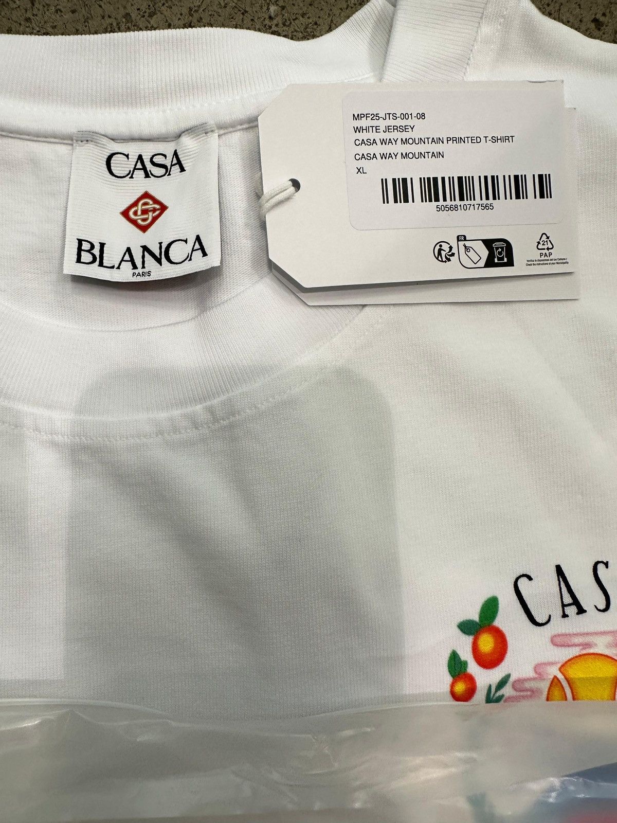 Casablanca CASABLANCA - Casa Way Mountain T-Shirt White Size US XL / EU 56 / 4 - 4 Thumbnail