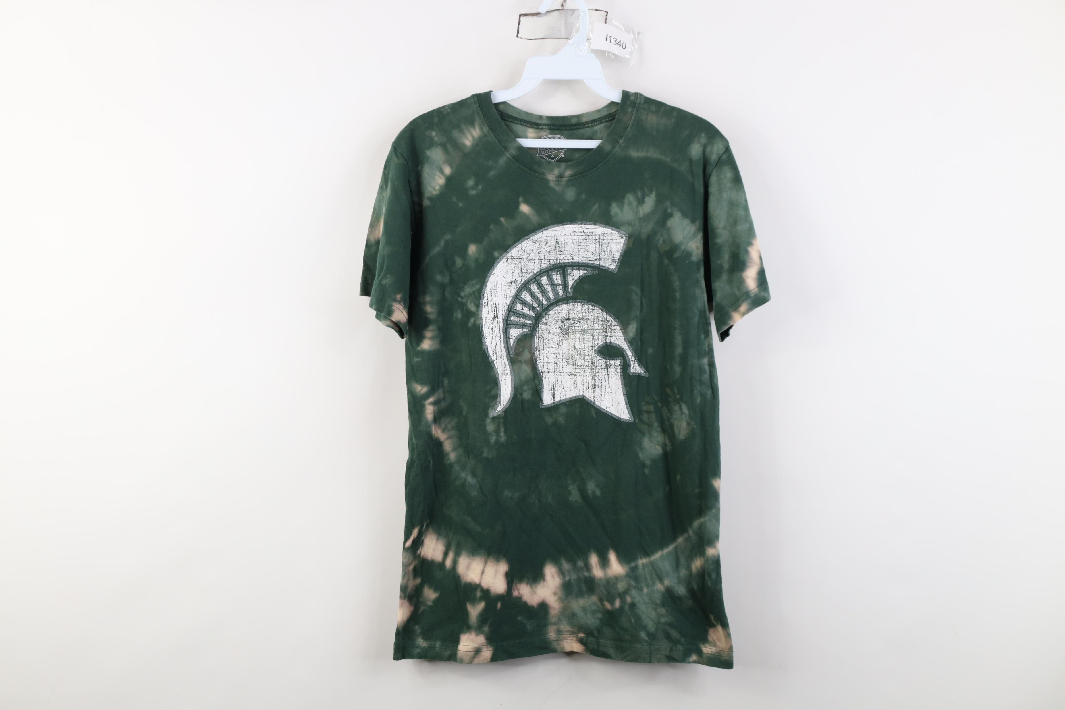 Vintage Y2K Wash Spartan Helmet Michigan State University T-Shirt Size S / US 4 / IT 40 - 1 Thumbnail