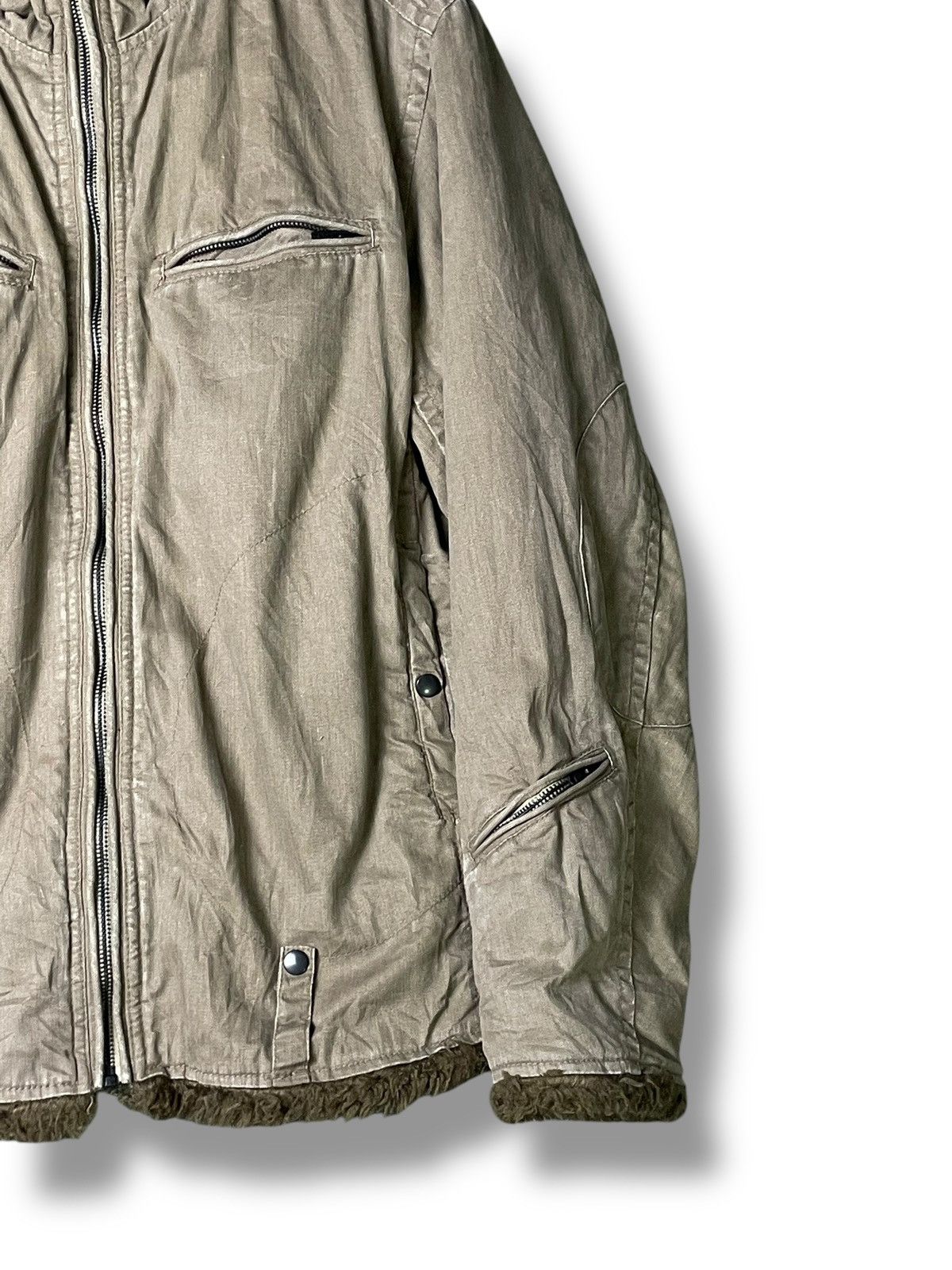 Chevignon × Vintage Chevignon Tanker Fur Jacket (53) Size US L / EU 52-54 / 3 - 5 Thumbnail