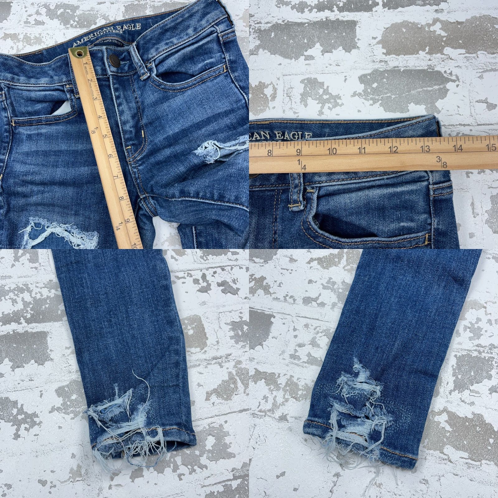 American Eagle Outfitters American Eagle Outfitters Jegging Jeans Women 4 Med Wash Blue Stretch Pockets Belt Loops 5-Pocket Modern Classic Womens Size 27" / US 4 / IT 40 - 9 Thumbnail