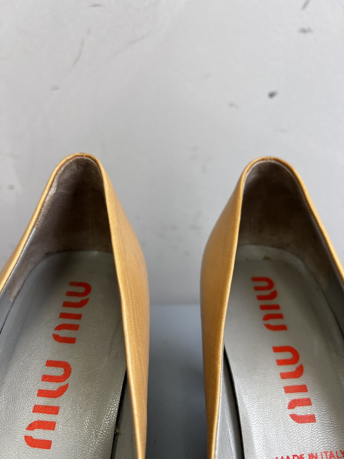 Designer × Miu Miu VINTAGE HYPE HEEL LEATHER MIU MIU SHOES LEATHER Size US 9.5 / IT 39.5 - 5 Thumbnail