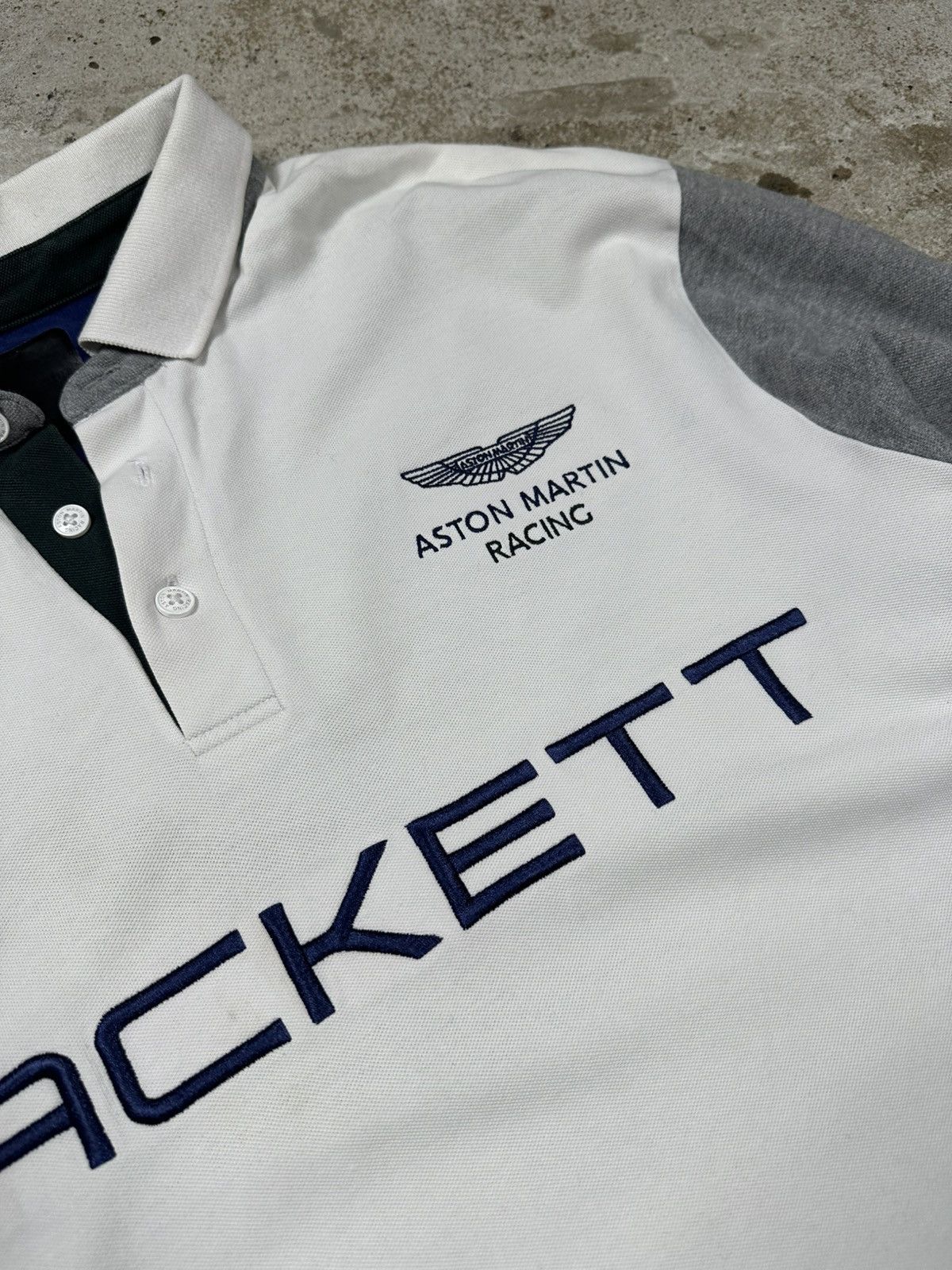 Hackett Vintage Hackett x Aston Martin Racing Long Sleeve Polo Rugby Size US XL / EU 56 / 4 - 6 Thumbnail