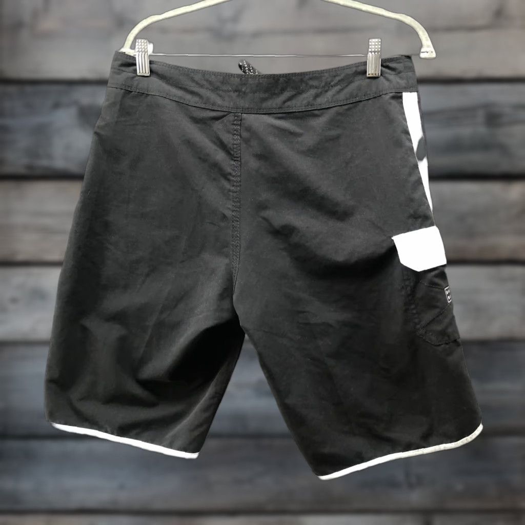 Billabong Billabong Originals 73 Board Shorts Mens 31 Black White 11'' Inseam Cargo Pocket Size US 31 - 1 Thumbnail