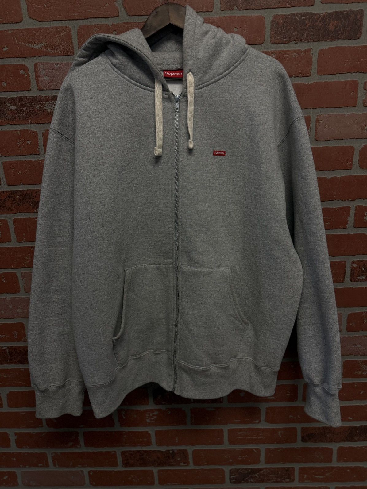 Supreme Supreme Small Box Logo Zip Up Hoodie Gray XL Tried On Size US XL / EU 56 / 4 - 4 Thumbnail