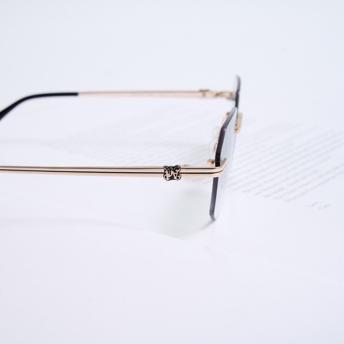 Palm Angels PALM ANGELS QUARTZ GOLD GREEN GRADIENT SUNGLASSES Size ONE SIZE - 3 Thumbnail