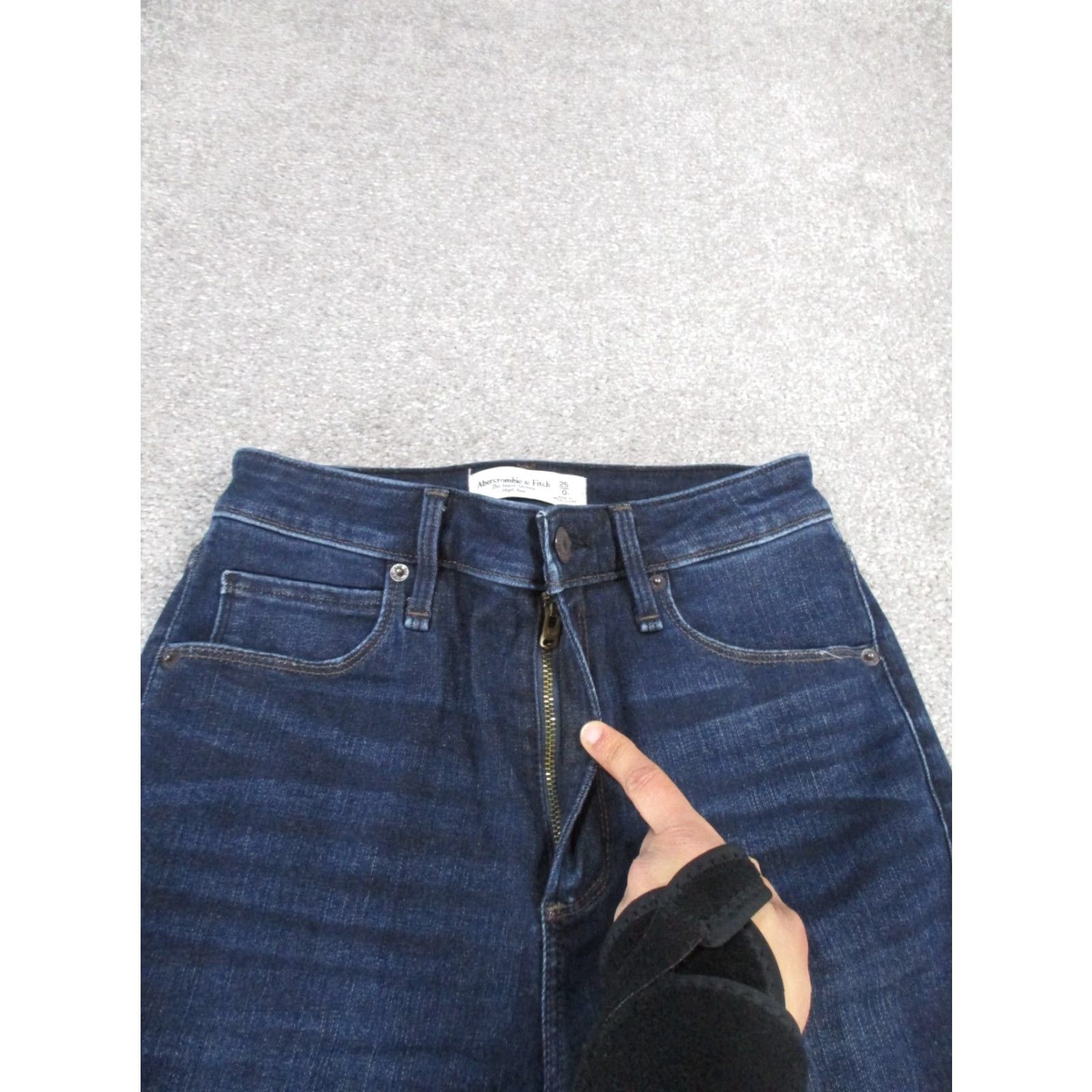 Abercrombie & Fitch ABERCROMBIE & FITCH Jeans Womens 0P Super Skinny High Rise Curve Love Dark Blue Size 25" / US 0 / IT 36 - 3 Thumbnail