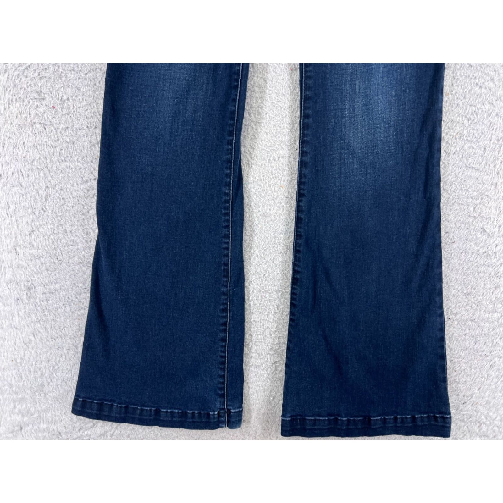 Vintage Peace Love World Jeans Womens 7 Blue Denim Flare Pullon Lace Up Cotton Jeans Size 28" / US 6 / IT 42 - 2 Thumbnail