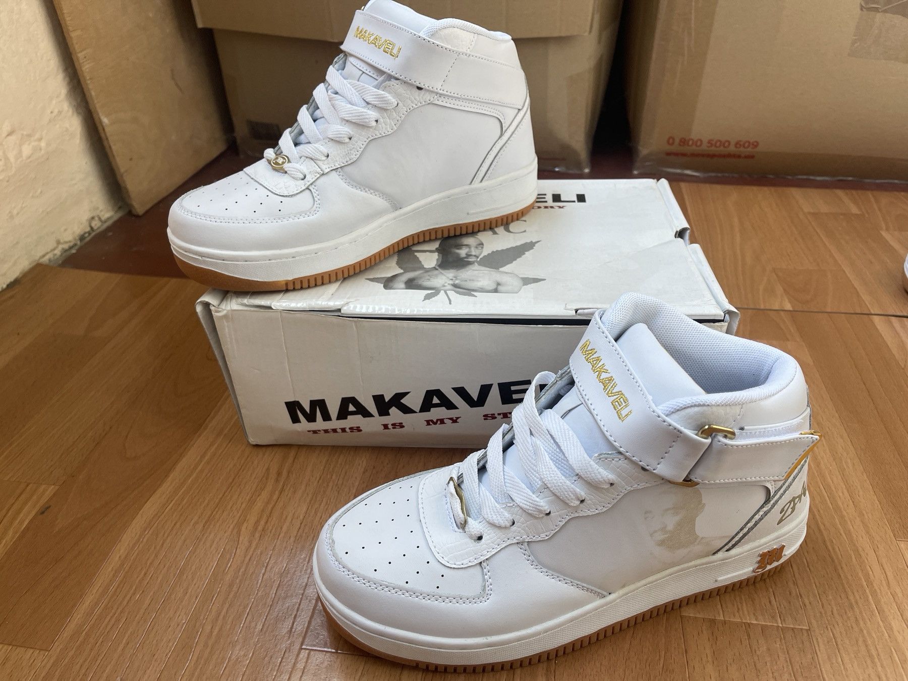 Makaveli MAKAVELI Branded sneakers, 2Pac shoes, Hi Top vintage US 9 Size US 9 / EU 42 - 5 Thumbnail