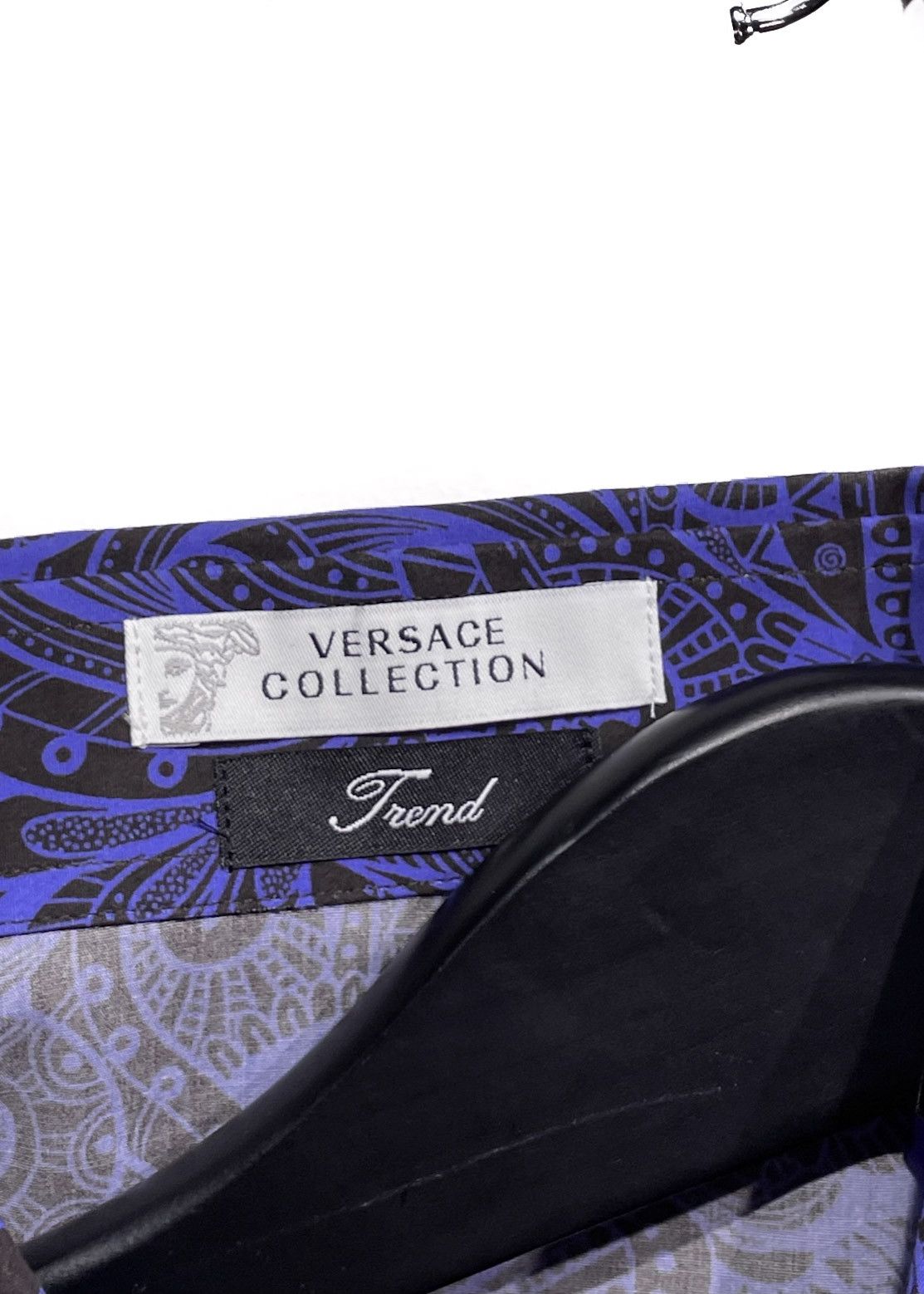 Versace Versace Blue Brown Paisley Patterns Cotton Shirt Size US L / EU 52-54 / 3 - 5 Thumbnail