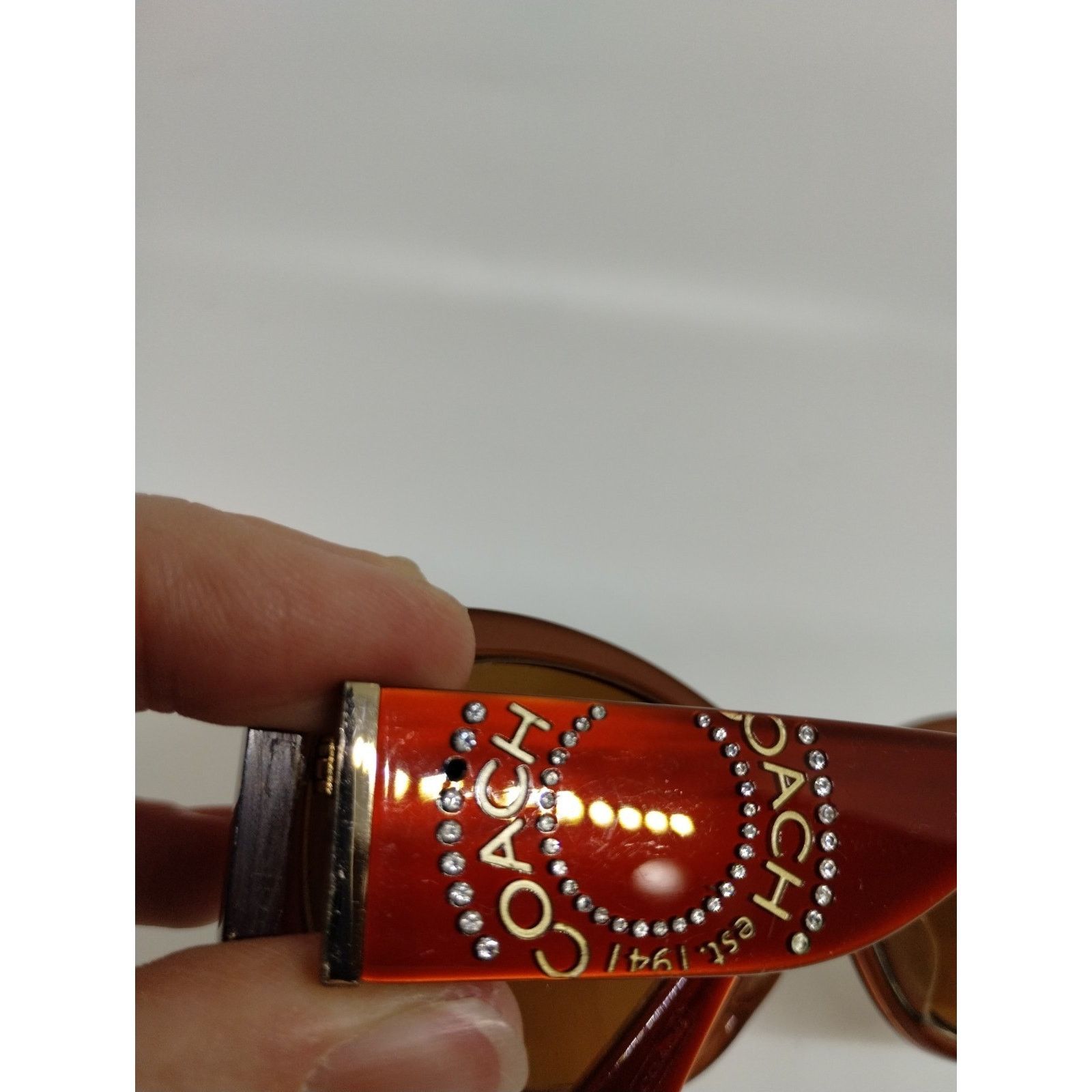 Coach Coach S845 Alberta Tangerine Wrap Eyeglass Sunglass Frames Size ONE SIZE - 3 Thumbnail