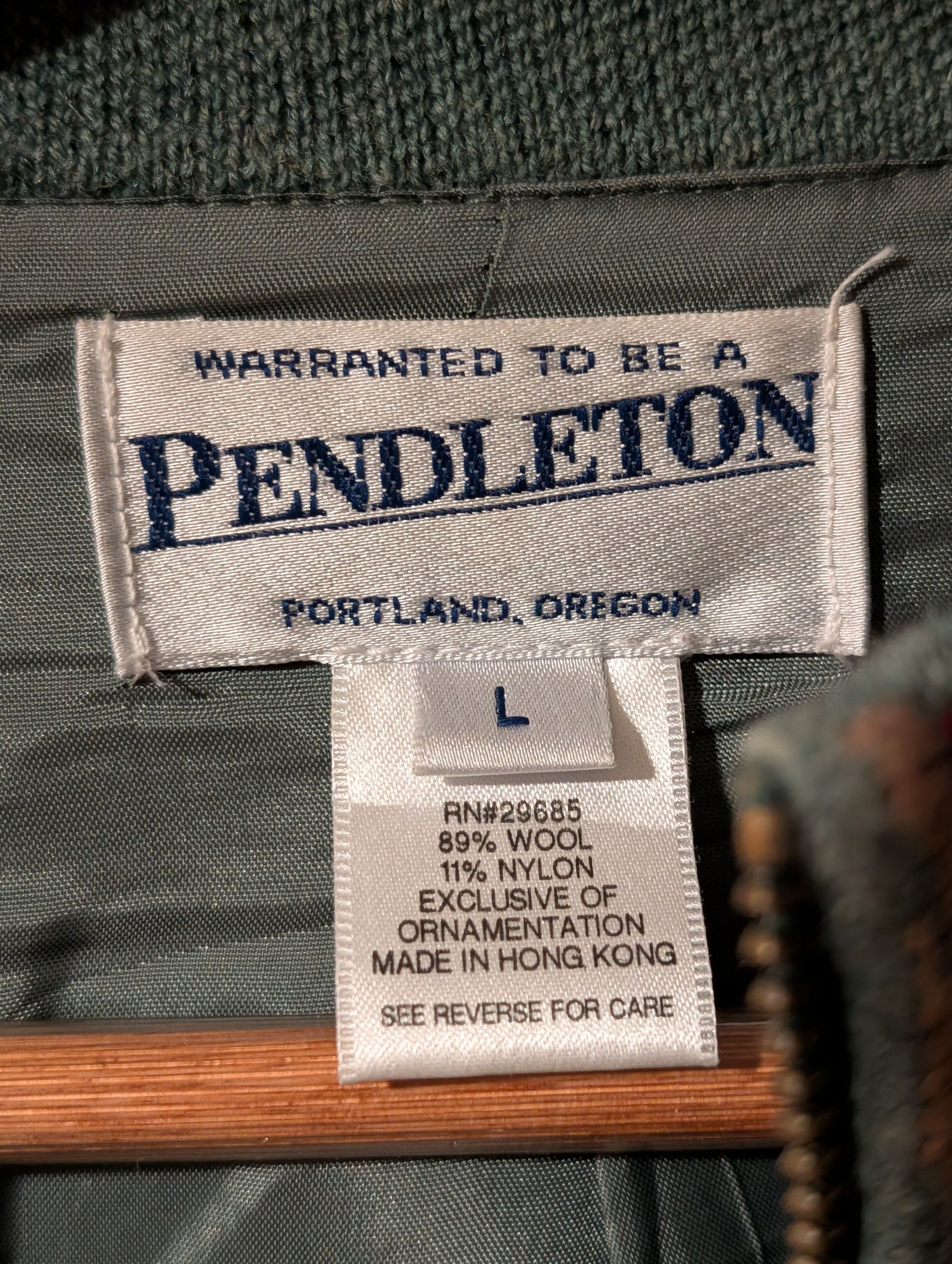 Pendleton Vintage Pendleton Wool Zip Up Cardigan Sweater Floral Size L / US 10 / IT 46 - 6 Thumbnail