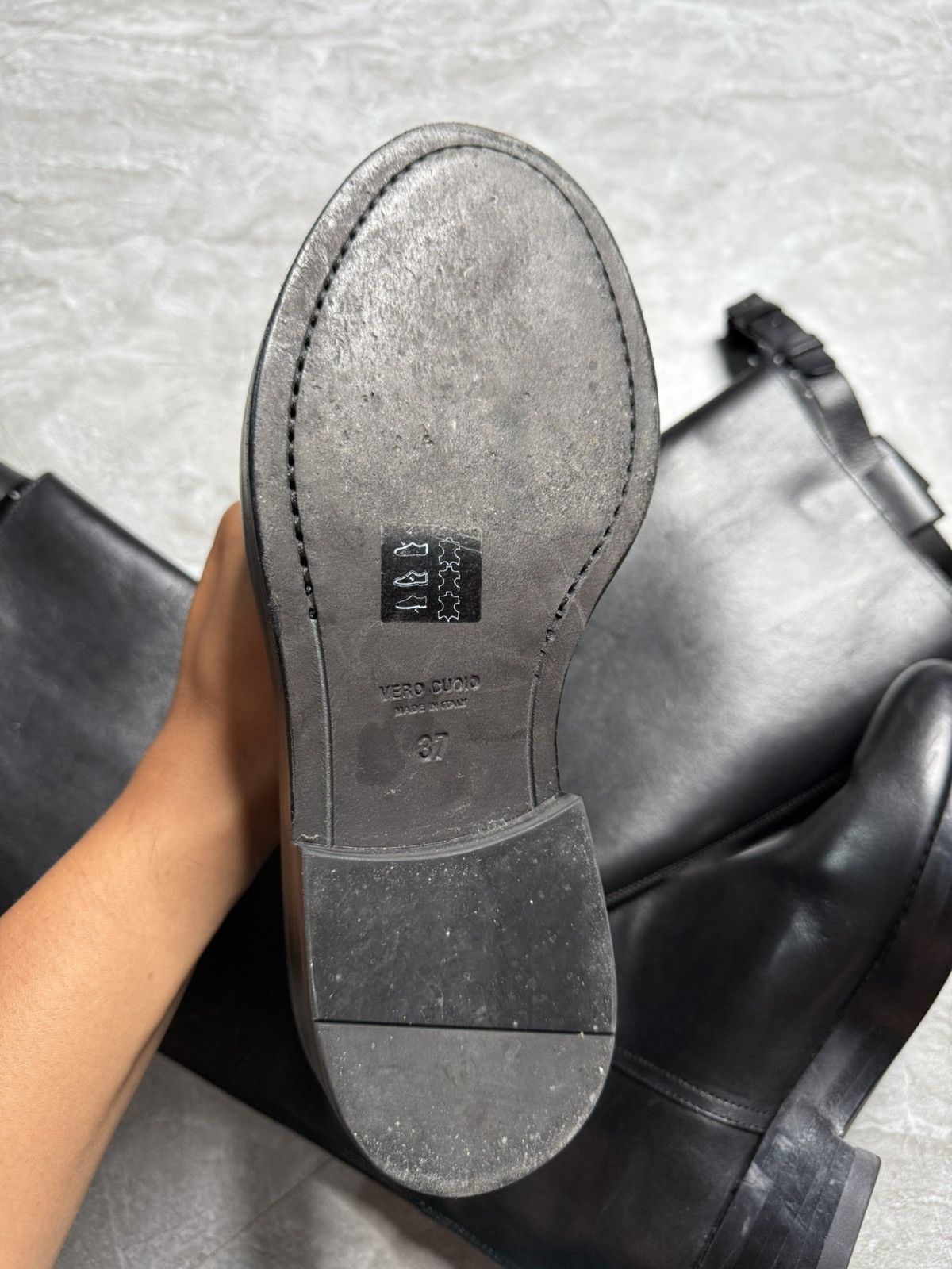 Ann Demeulemeester Ann Demeulemeester Belted Riding Boots 100% Authentic Size US 7 / IT 37 - 12 Thumbnail