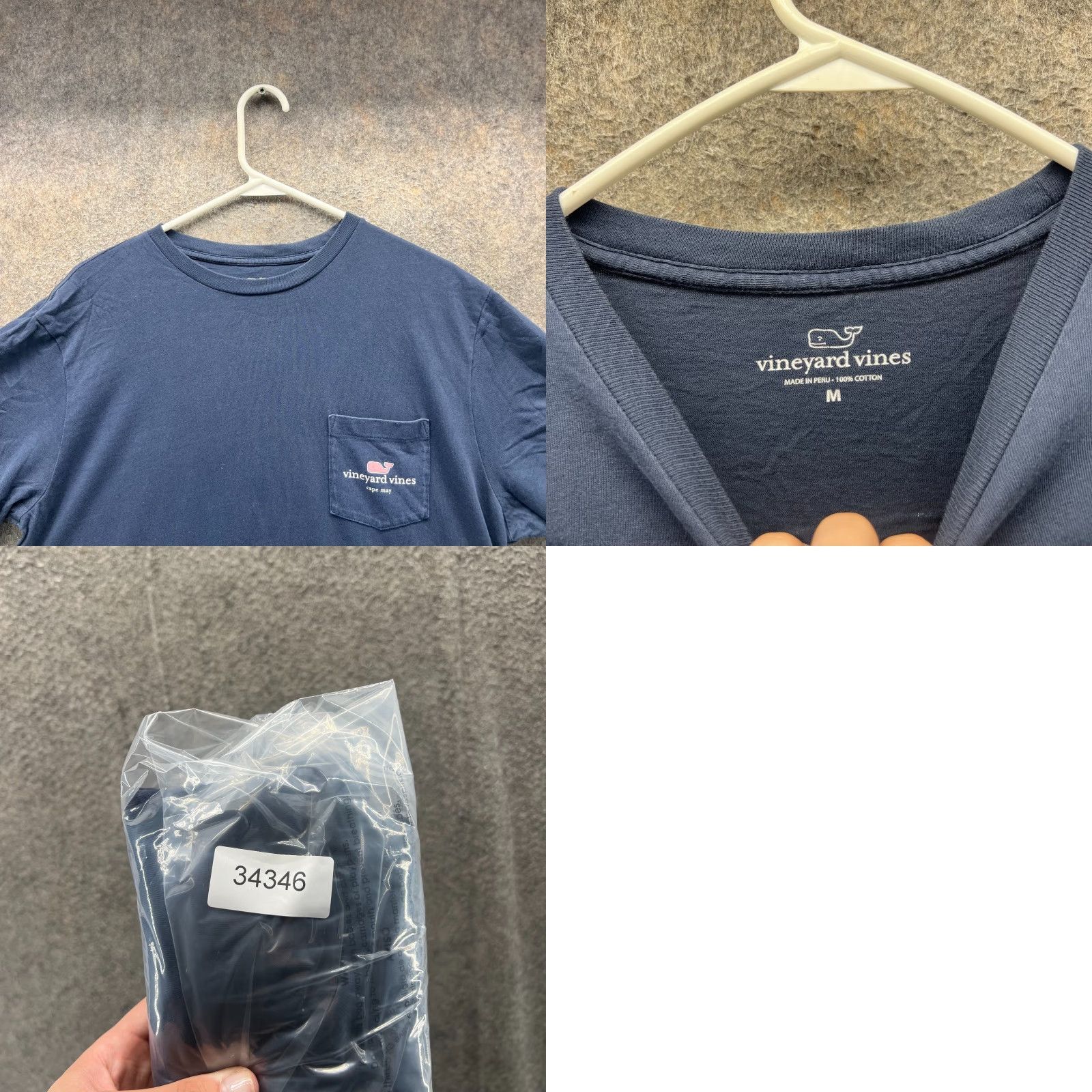 Vineyard Vines Vineyard Vines Shirt Mens Medium Blue Navy Whale Cape May Pocket Tee Cotton Crew Neck Short Sleeve Size US M / EU 48-50 / 2 - 8 Thumbnail