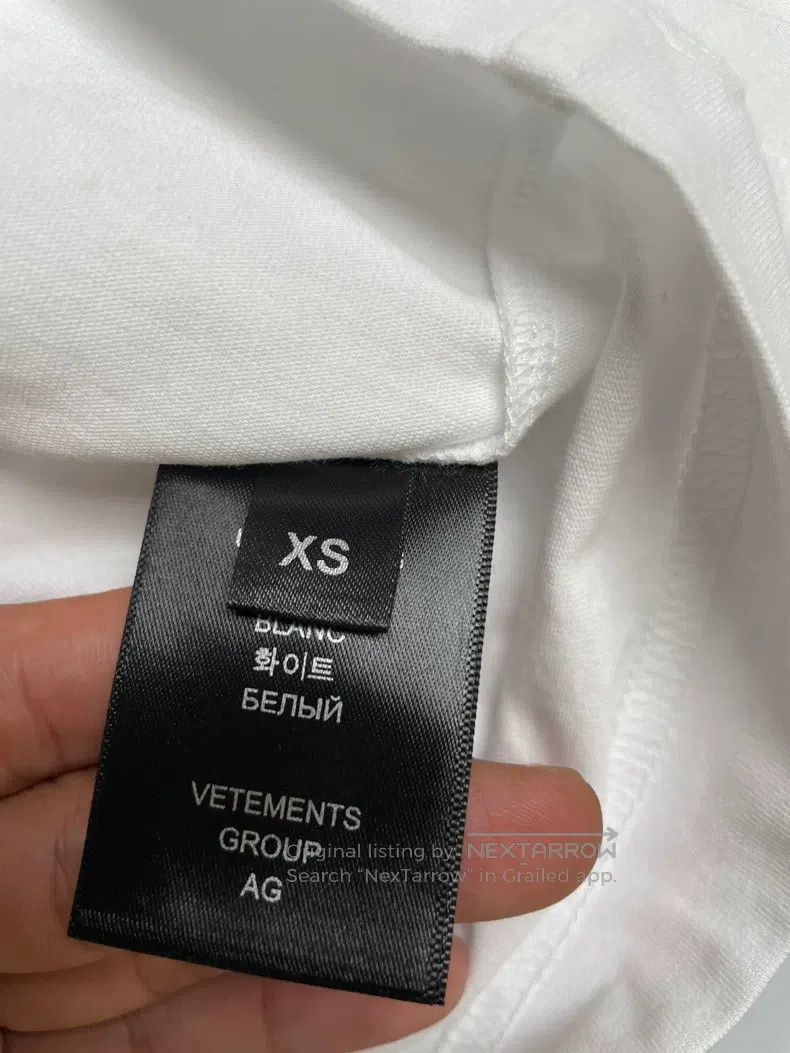 Vetements Vetements Letter Print Short Sleeve White T-Shirt Size US XS / EU 42 / 0 - 3 Thumbnail