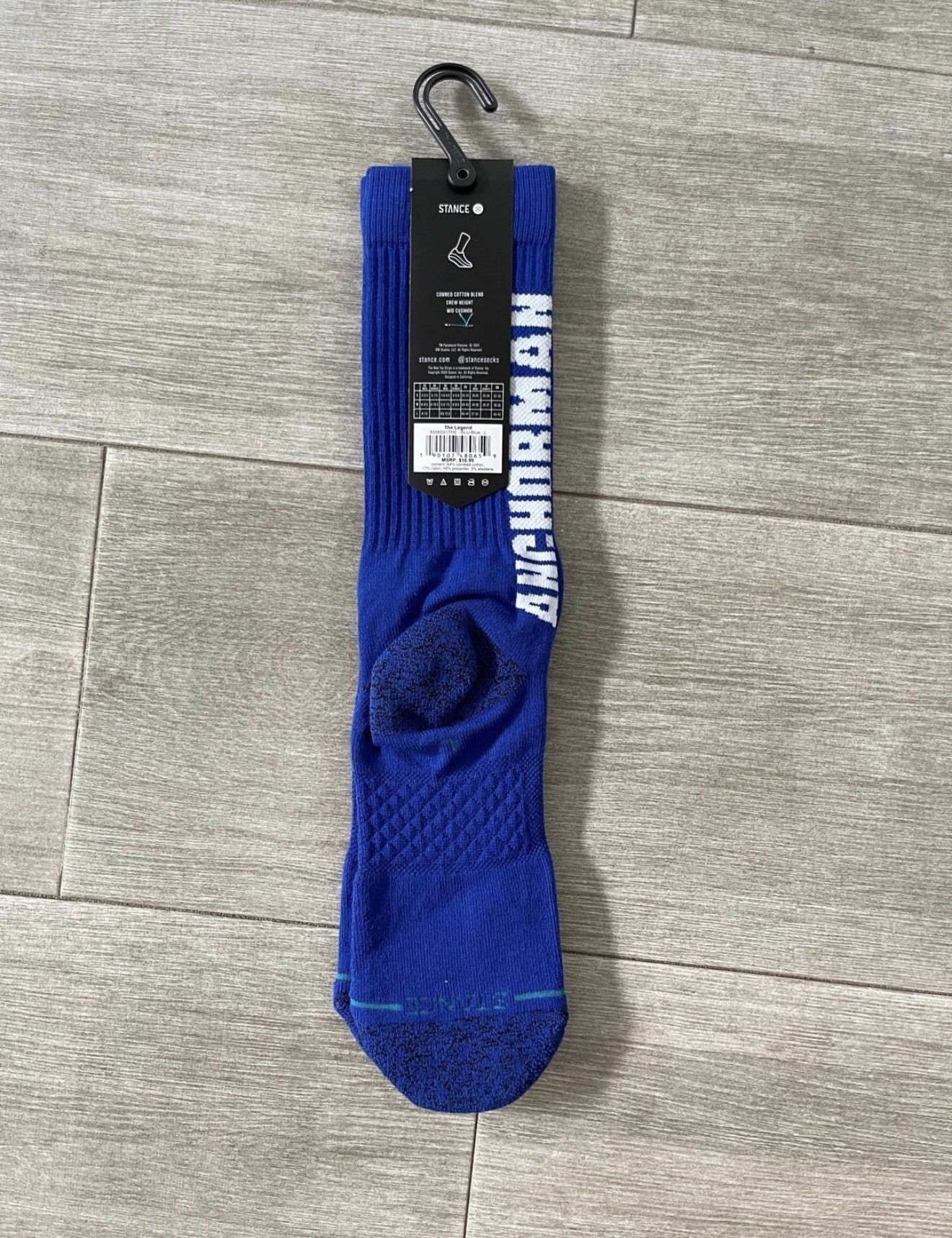 Stance Socks Stance Anchorman The Legend Blue Casual Crew Socks Sz Large Size ONE SIZE - 3 Thumbnail