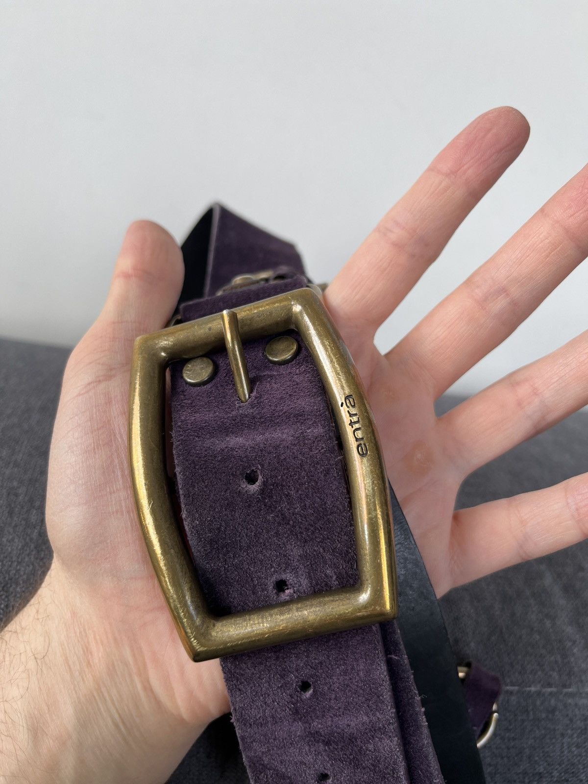 Other entra Suede Leather Avant Garde Purple Belt Size ONE SIZE - 13 Thumbnail