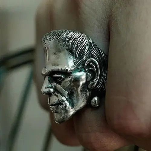 Jewelry Horror Scientist Skull Ring Size ONE SIZE - 4 Thumbnail