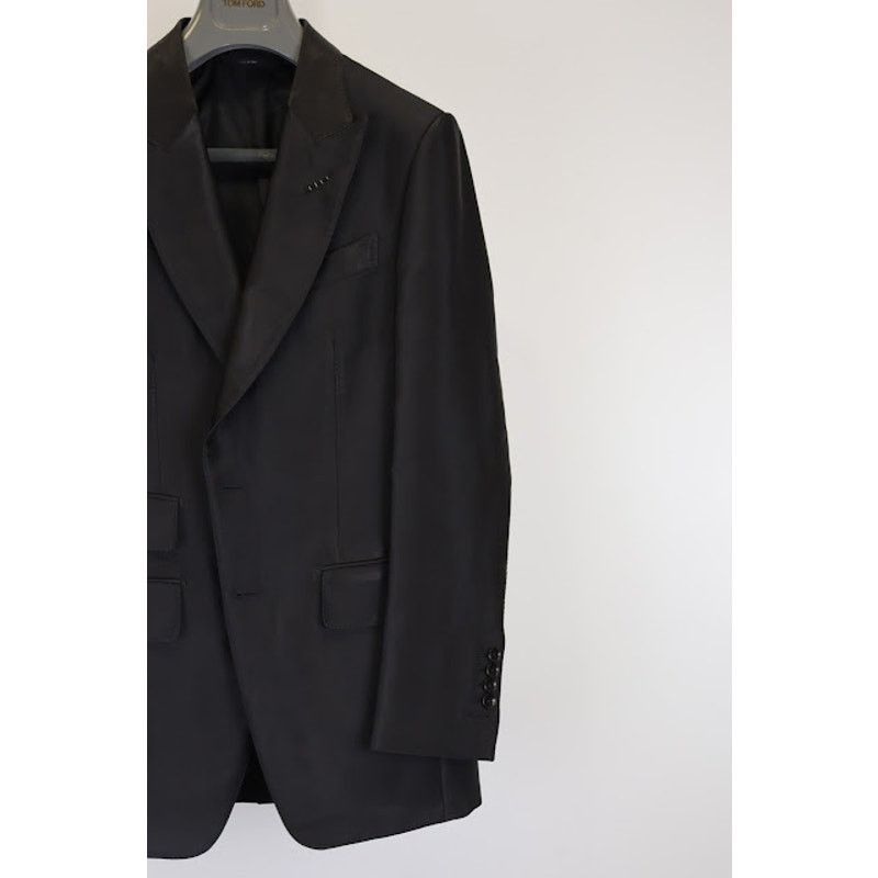 Tom Ford o1rshd1 Giacca Jacket Shiny Blazer in Black Size US S / EU 44-46 / 1 - 4 Thumbnail