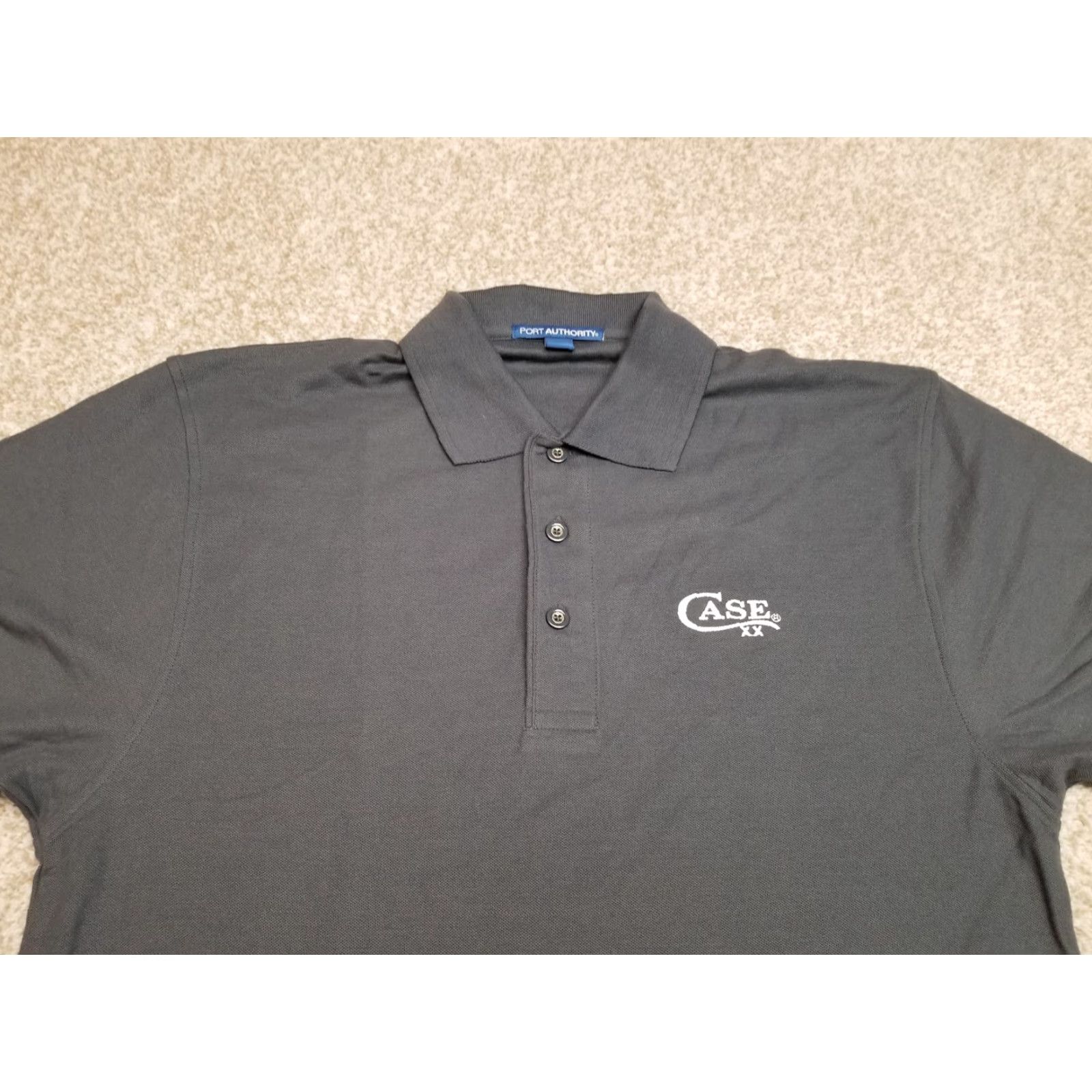 Port Authority Port Authority Polo Shirt Mens S Blue Cotton Tencel Short Sleeve Casual Shirt Size US S / EU 44-46 / 1 - 2 Thumbnail
