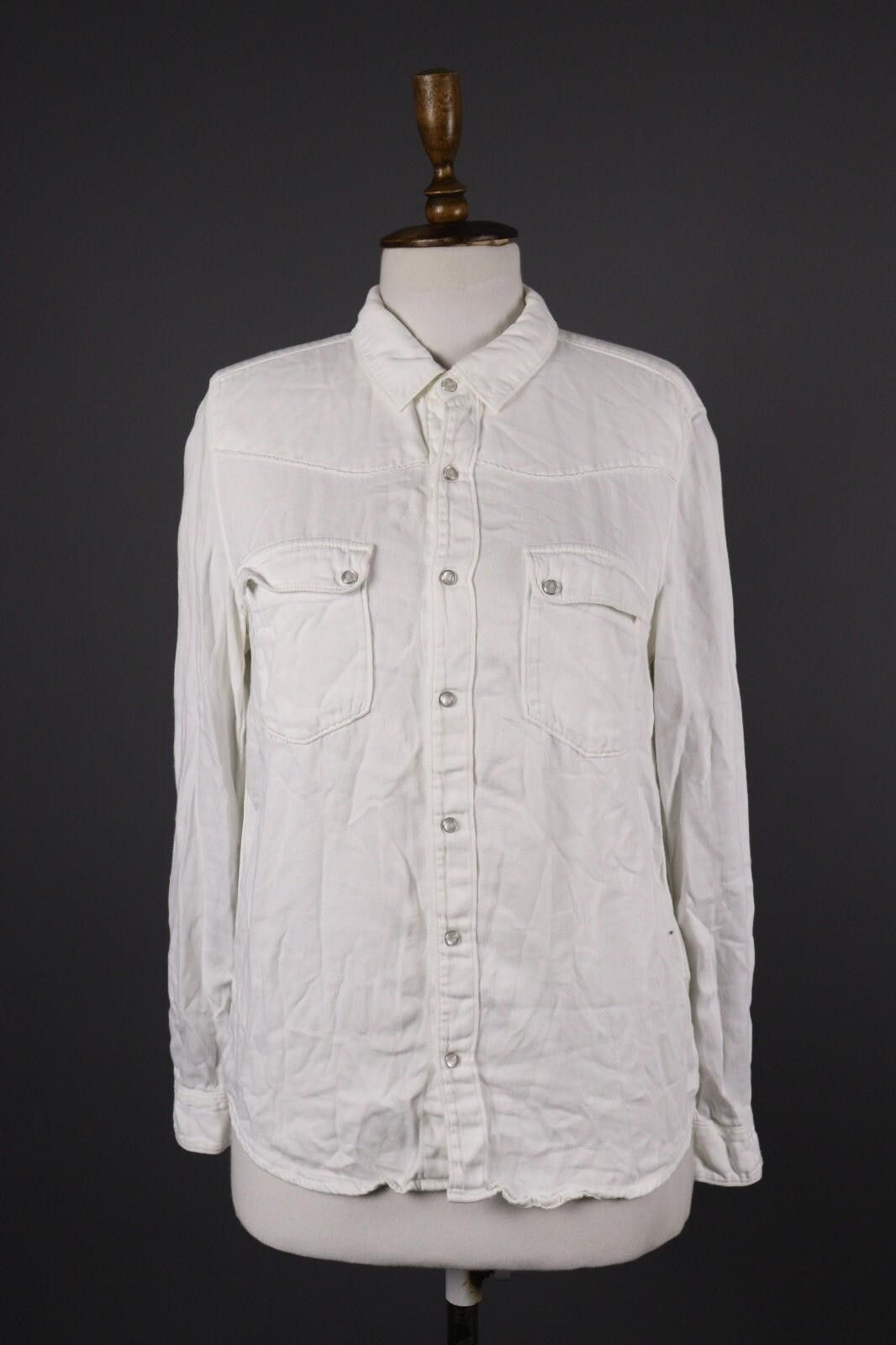 Wilkes Bashford BA&SH White Two Pockets Button Down Blouse Shirt Size M Size M / US 6-8 / IT 42-44 - 1 Thumbnail