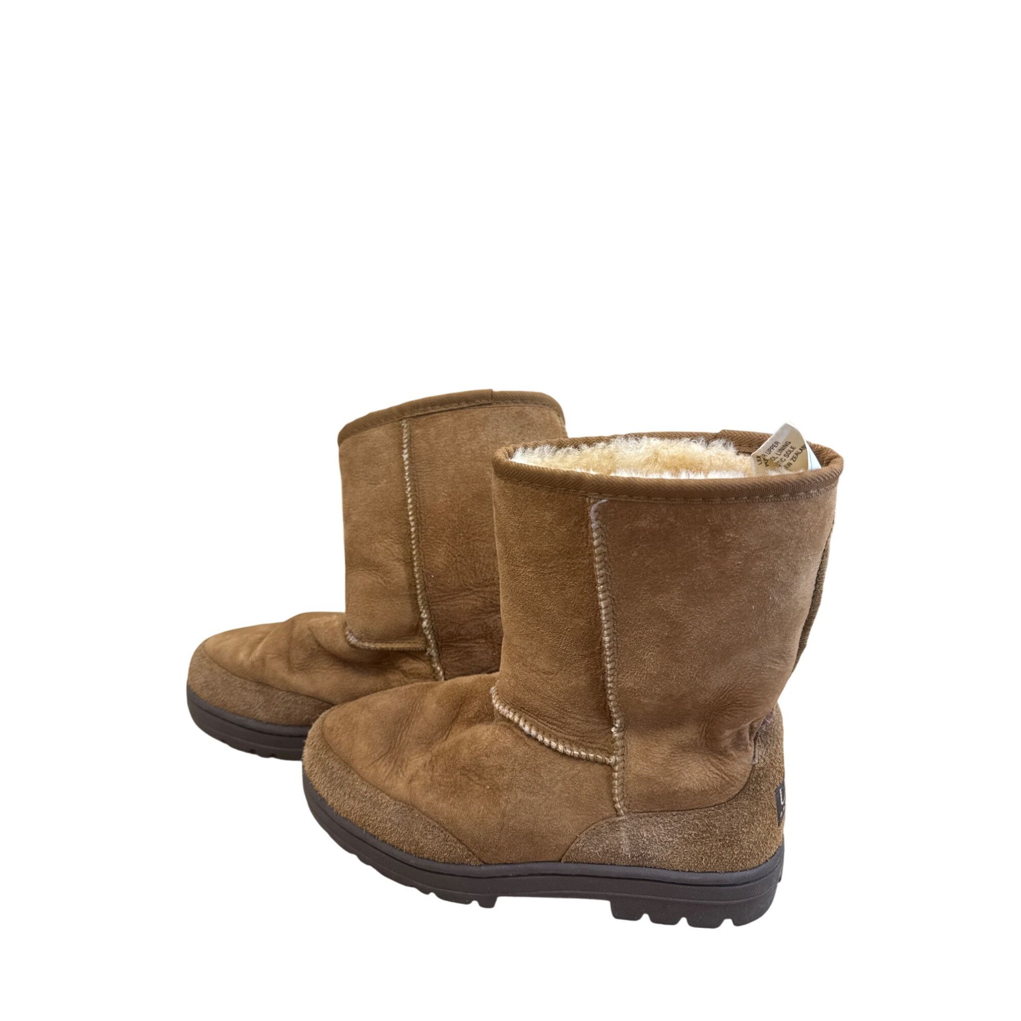 Ugg Ugg Womens Brown Leather Wool Ankle Boots Size 6W SKU8191 Size US 6 / IT 36 - 3 Thumbnail