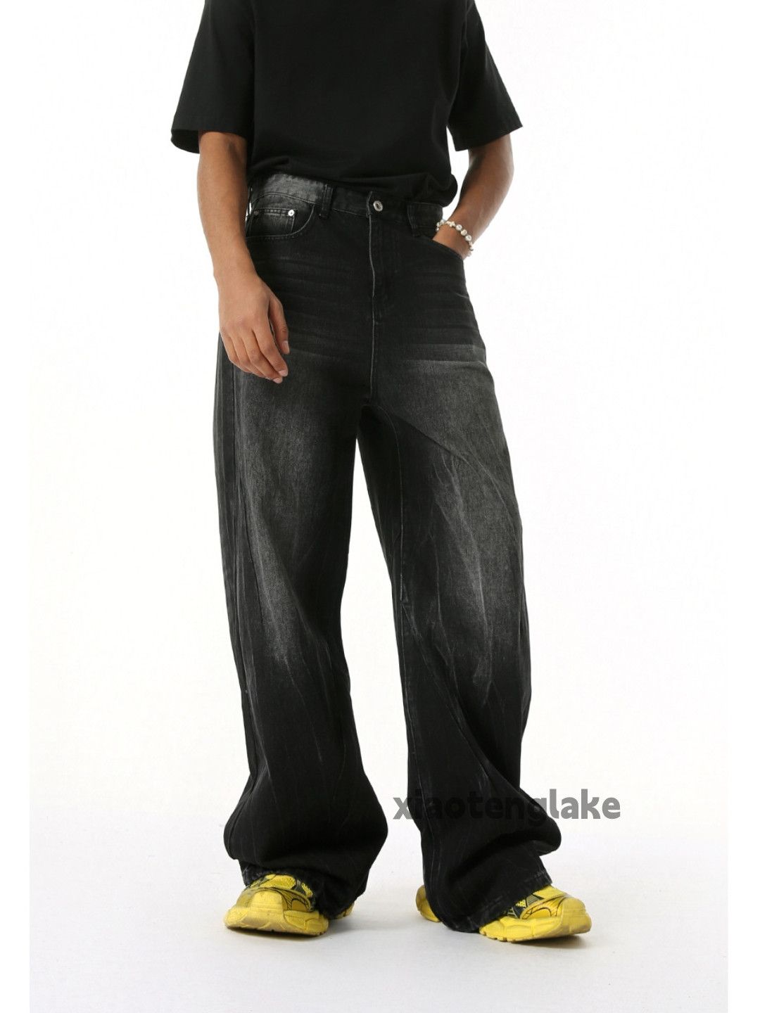 Jean × Vintage Washed faded utility skate hiphop punk flared jeans Size US 33 - 4 Thumbnail