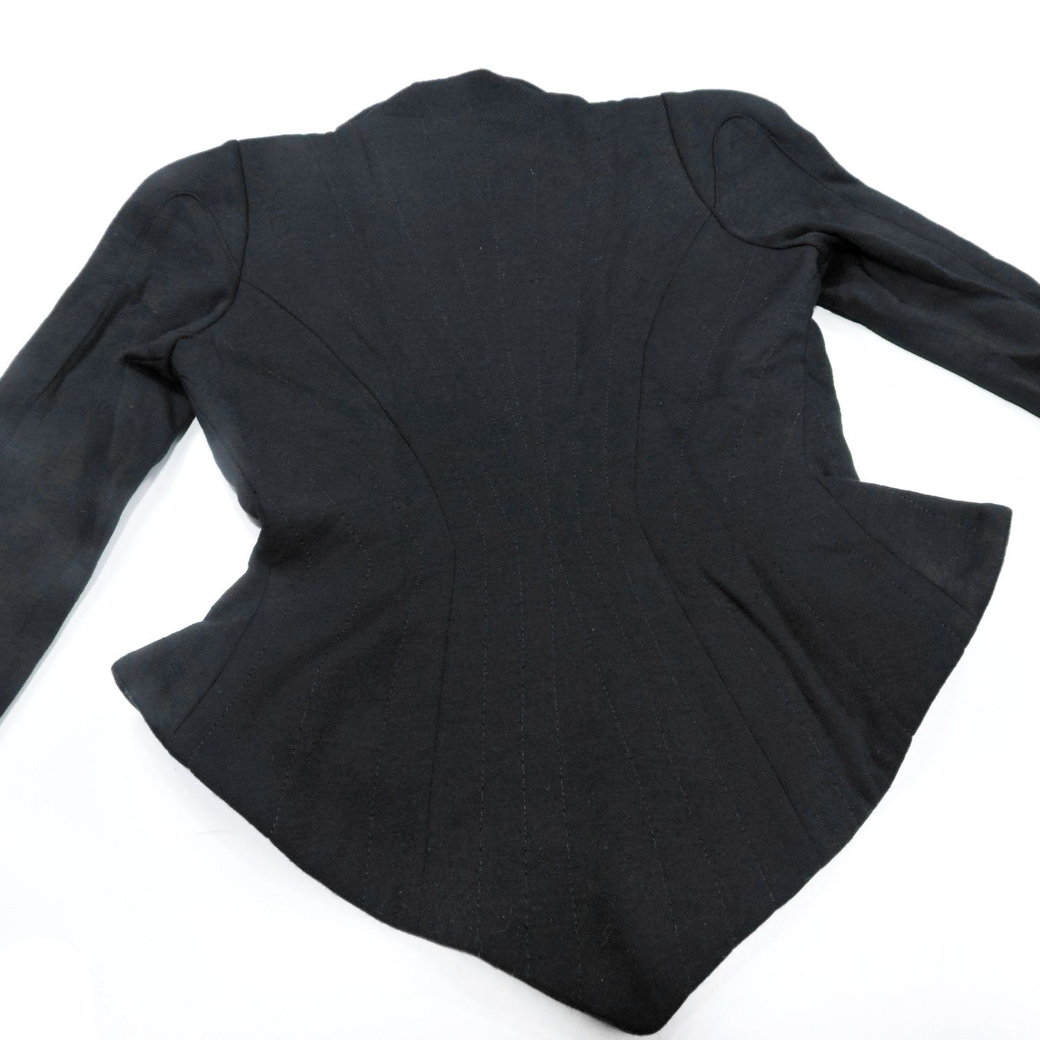 Thierry Mugler THIERRY MUGLER SCULPTED CORSETED SCUBA WOOL JACKET Size M / US 6-8 / IT 42-44 - 15 Thumbnail