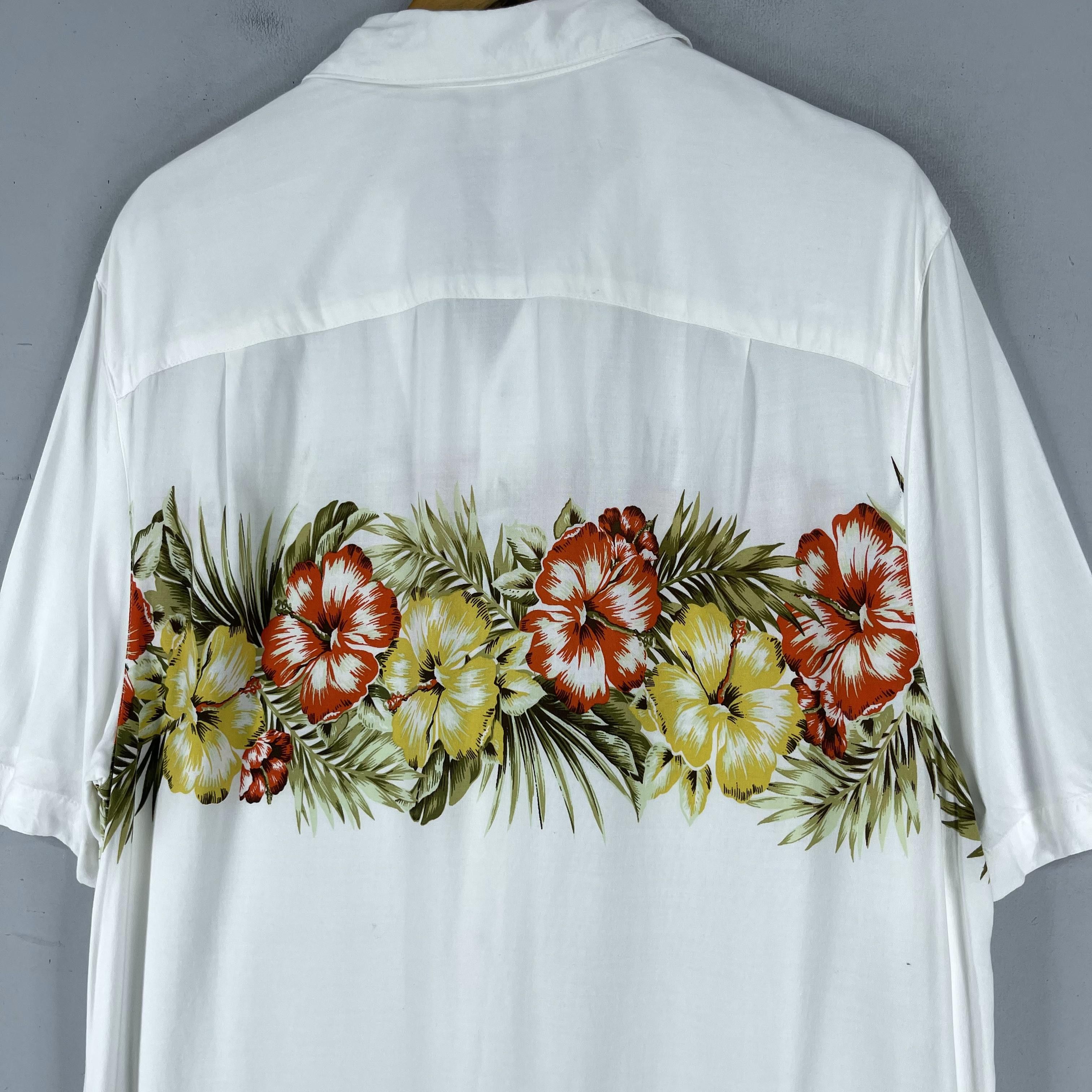 Vintage Vintage Hawaiian Hibiscus Flower Motive Button Up Size US L / EU 52-54 / 3 - 7 Thumbnail