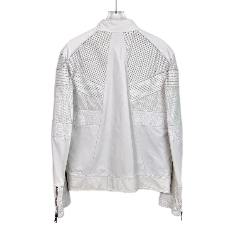 Gucci Gucci White hollow stitching jacket leather coat 2502-Nexta Size US M / EU 48-50 / 2 - 2 Thumbnail