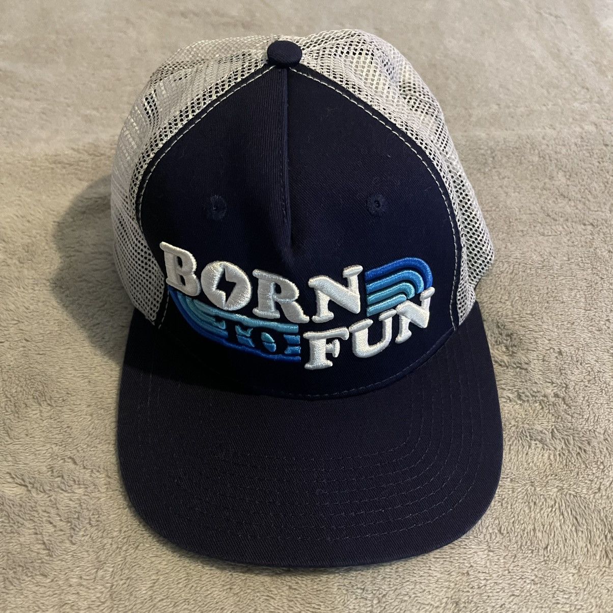 Other Fun-Haver Born To Fun Trucker Hat Navy Blue Snapback Cap Size ONE SIZE - 1 Thumbnail