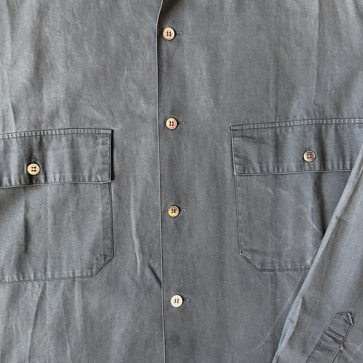 Yohji Yamamoto Archive 1990s Yohji Yamamoto Pour Homme Band Collar Shirt Size US L / EU 52-54 / 3 - 2 Thumbnail
