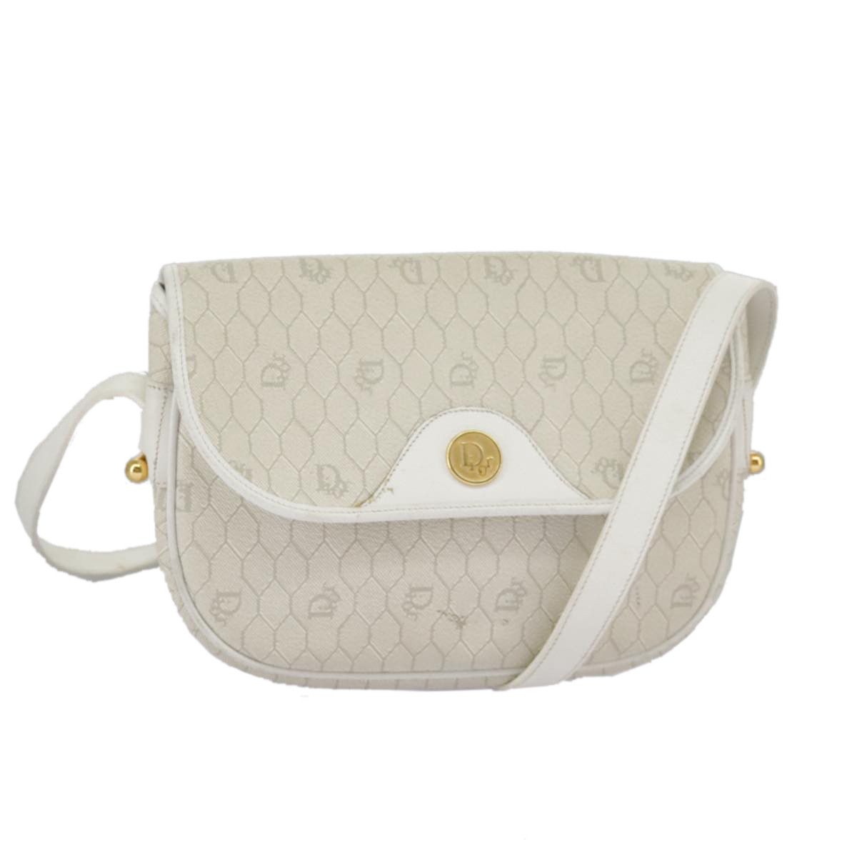 Dior Honeycomb Beige Canvas Shoulder Bag (Pre-Owned) Size ONE SIZE - 1 Thumbnail