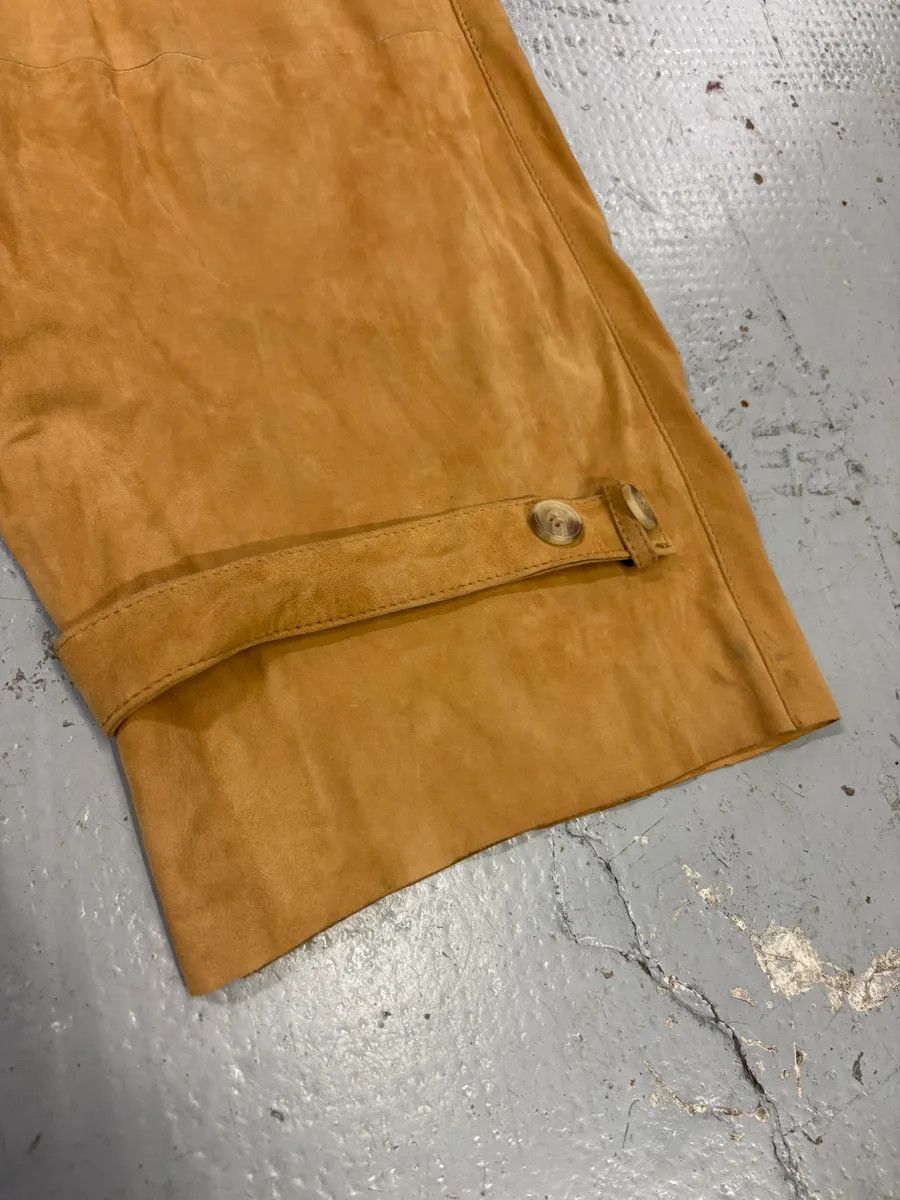Dolce & Gabbana 2000s Dolce & Gabbana Camel Suede Leather Cargo Pants Size US 32 / EU 48 - 9 Thumbnail