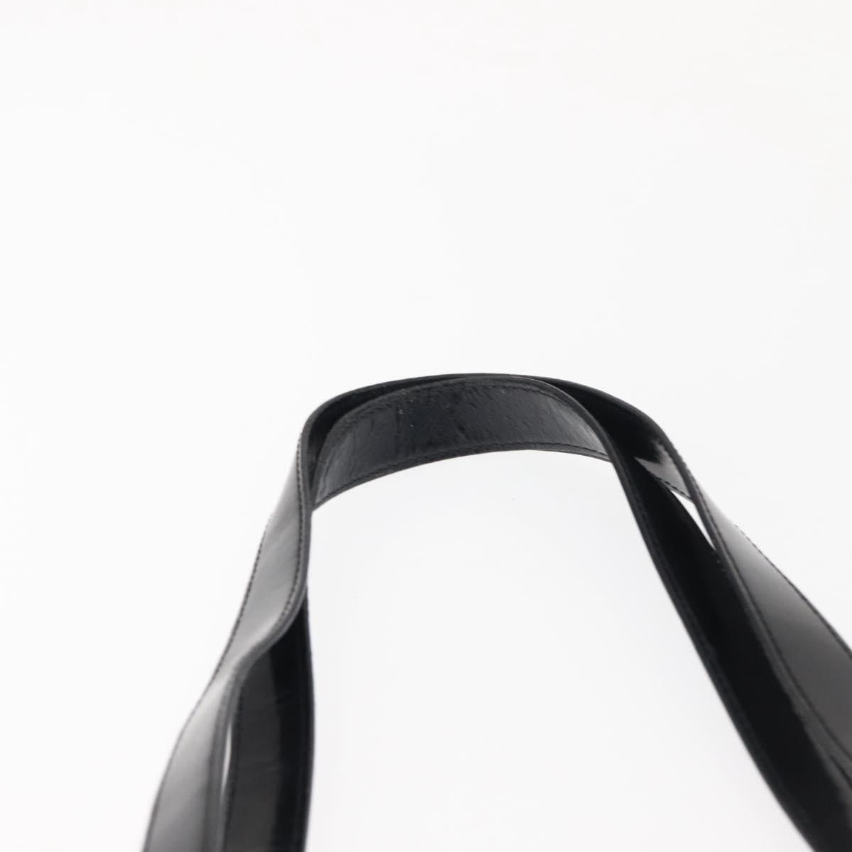 CELINE Tote Bag Nylon Enamel Black Gold