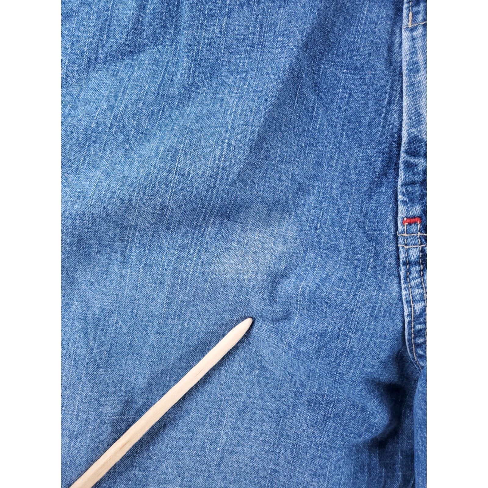 Tommy Hilfiger VINTAGE Tommy Jeans VTG 90s Y2K Carpenter Blue Baggy Jeans 38 Mens 38 x 32 Regular Blue 90s Wide-Leg Mens Size US 38 / EU 54 - 2 Thumbnail