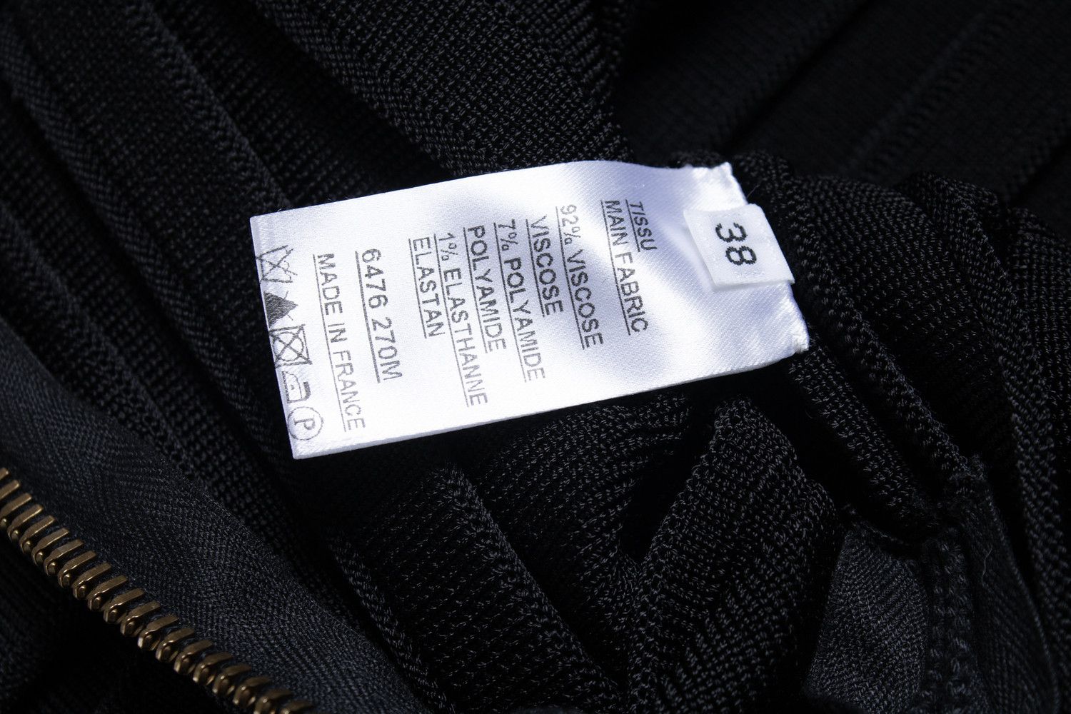 Balmain Balmain, pleated body con skirt in black Size 27" / US 4 / IT 40 - 5 Thumbnail