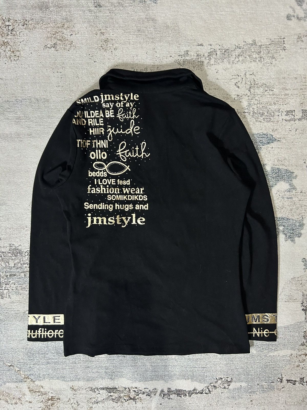 Beauty Beast Japanese Gothic Poem Glitter Longsleeve Jm Style Size US M / EU 48-50 / 2 - 2 Thumbnail