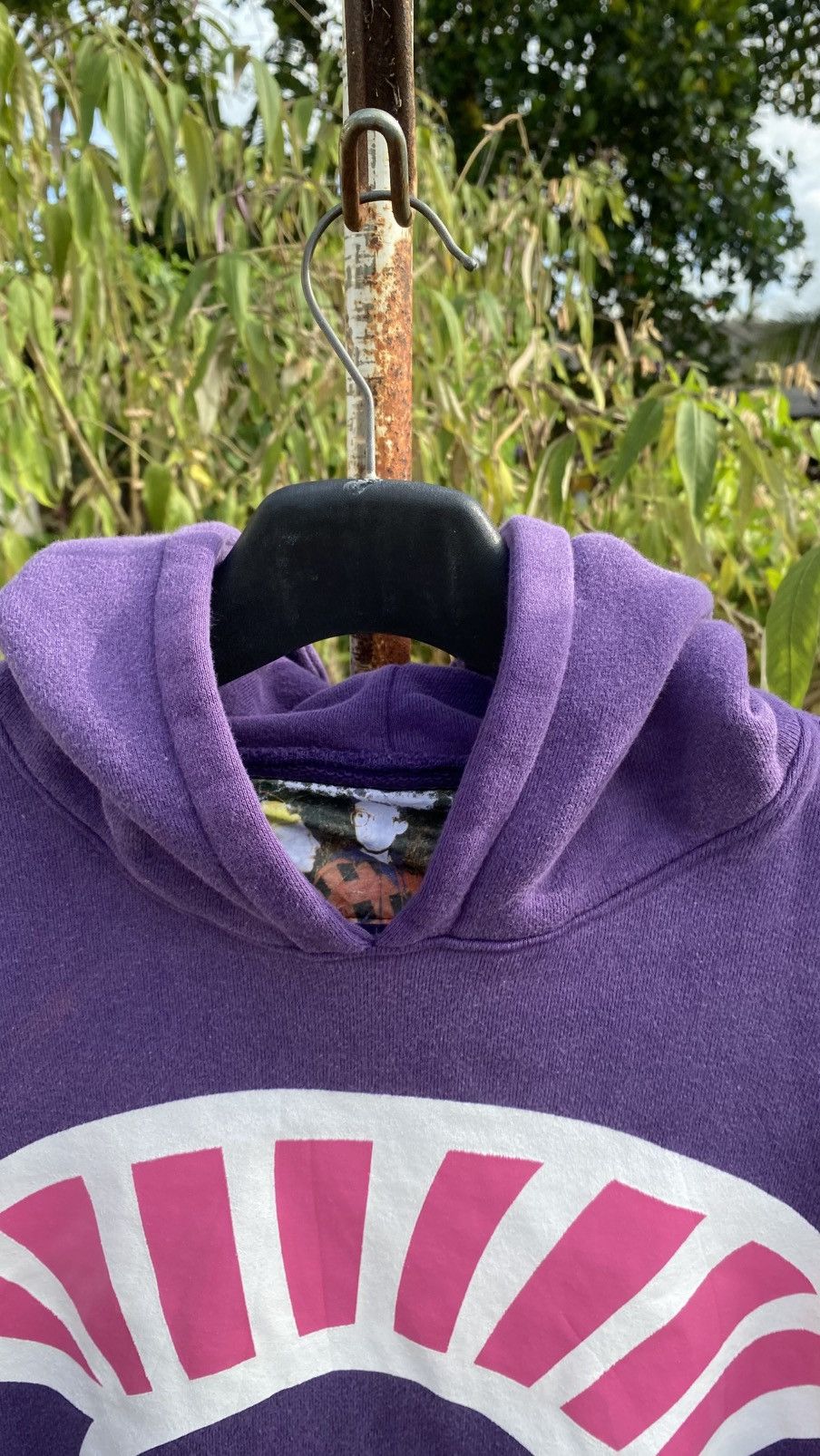 Japanese Brand purple hoodie with a graphic print and "roc star" text. Size US XL / EU 56 / 4 - 4 Thumbnail
