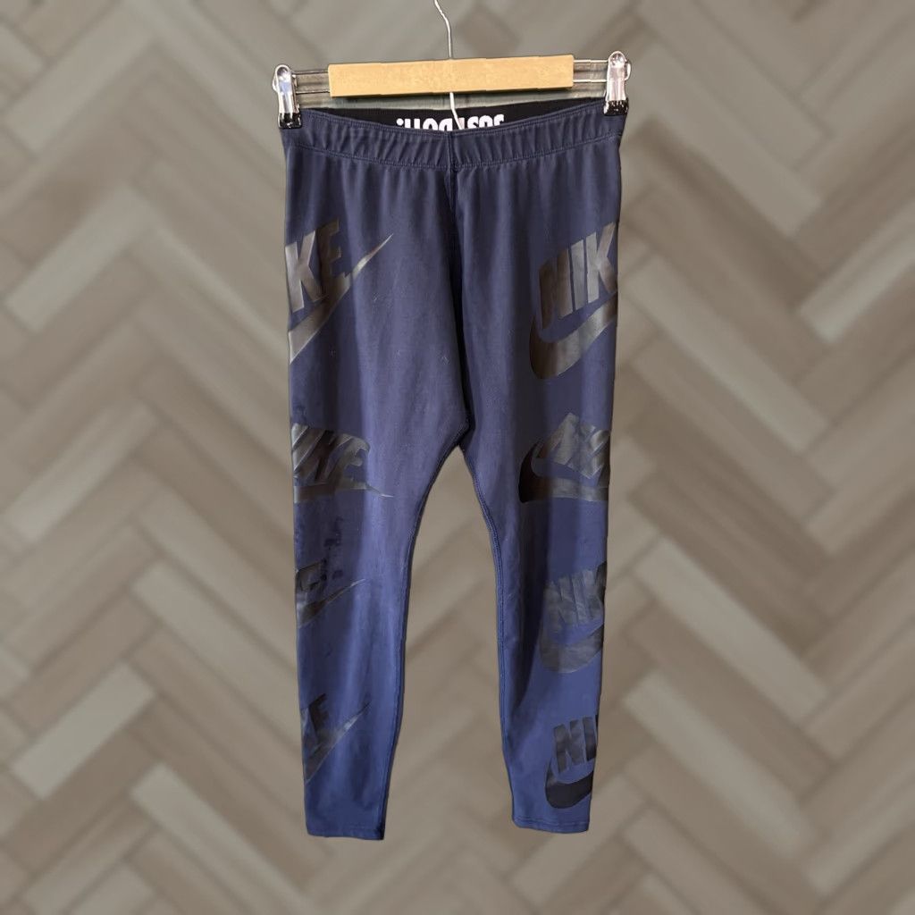 Nike Nike Womens Leggings Tapered Cropped Activewear Size M Blue Pants Size 32" / US 10 / IT 46 - 1 Thumbnail