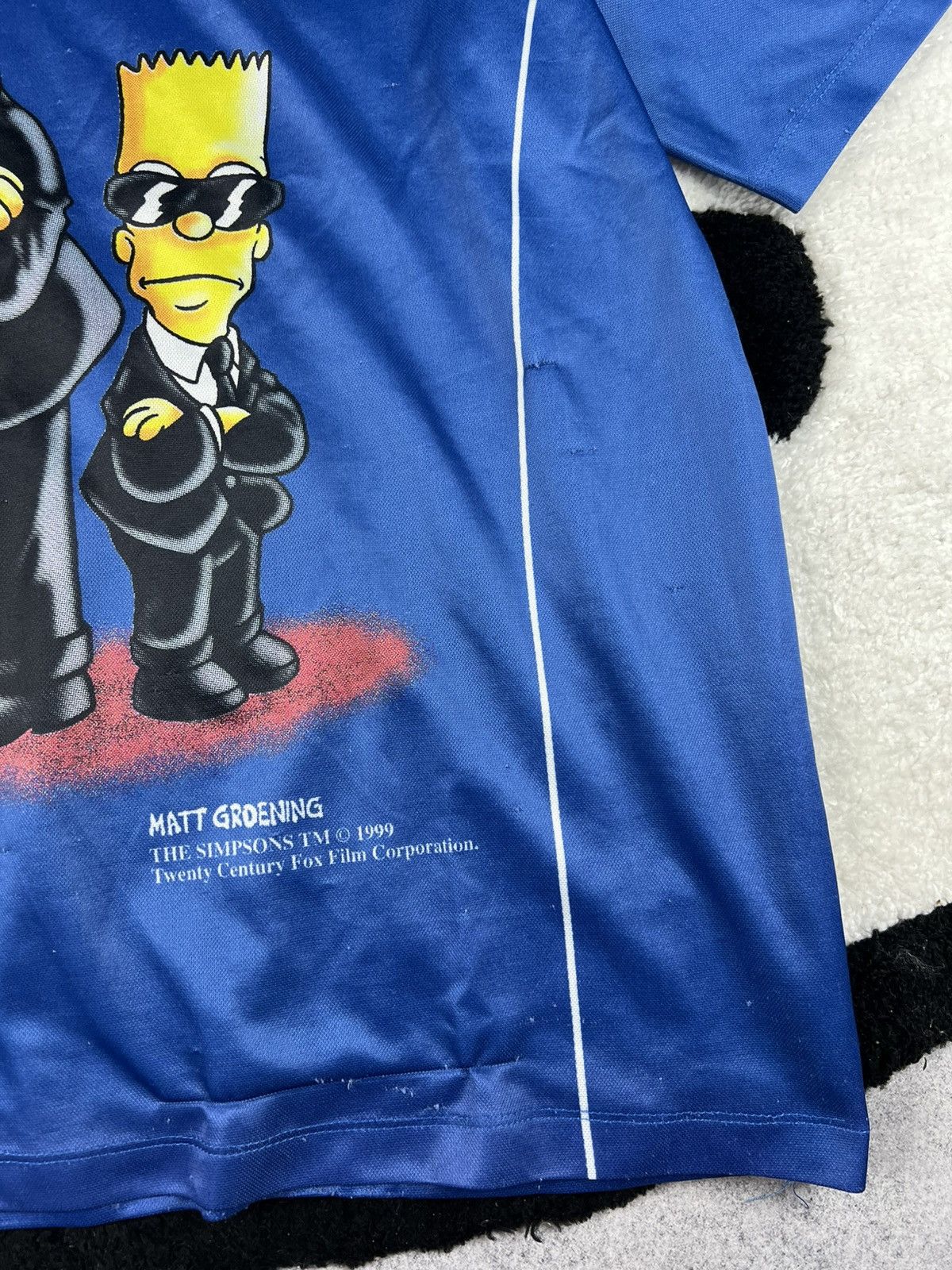 The Simpsons Y2K The Simpsons 1999 Homer&Bart Men In Black Tee Jersey Size US XL / EU 56 / 4 - 6 Thumbnail