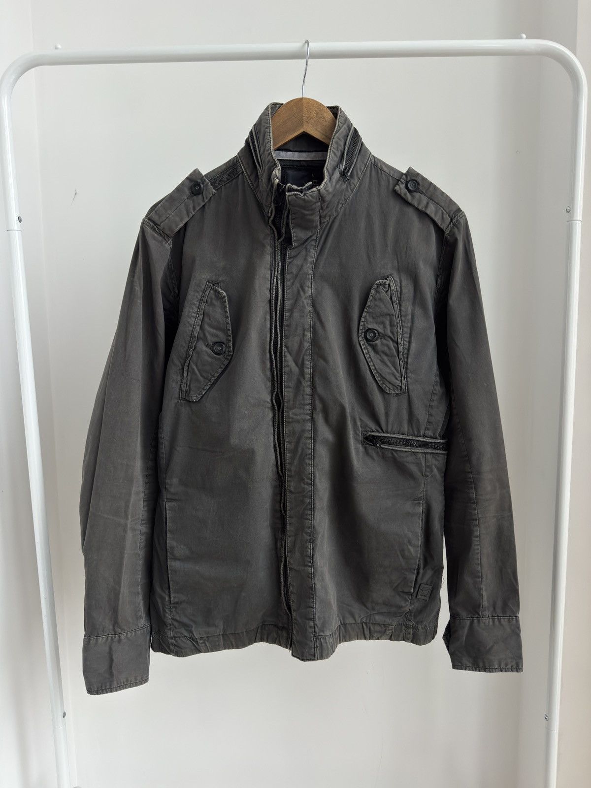 G-Star Vintage G Star Raw Military Gray Army Pocket Zip Jacket L Size US L / EU 52-54 / 3 - 2 Thumbnail