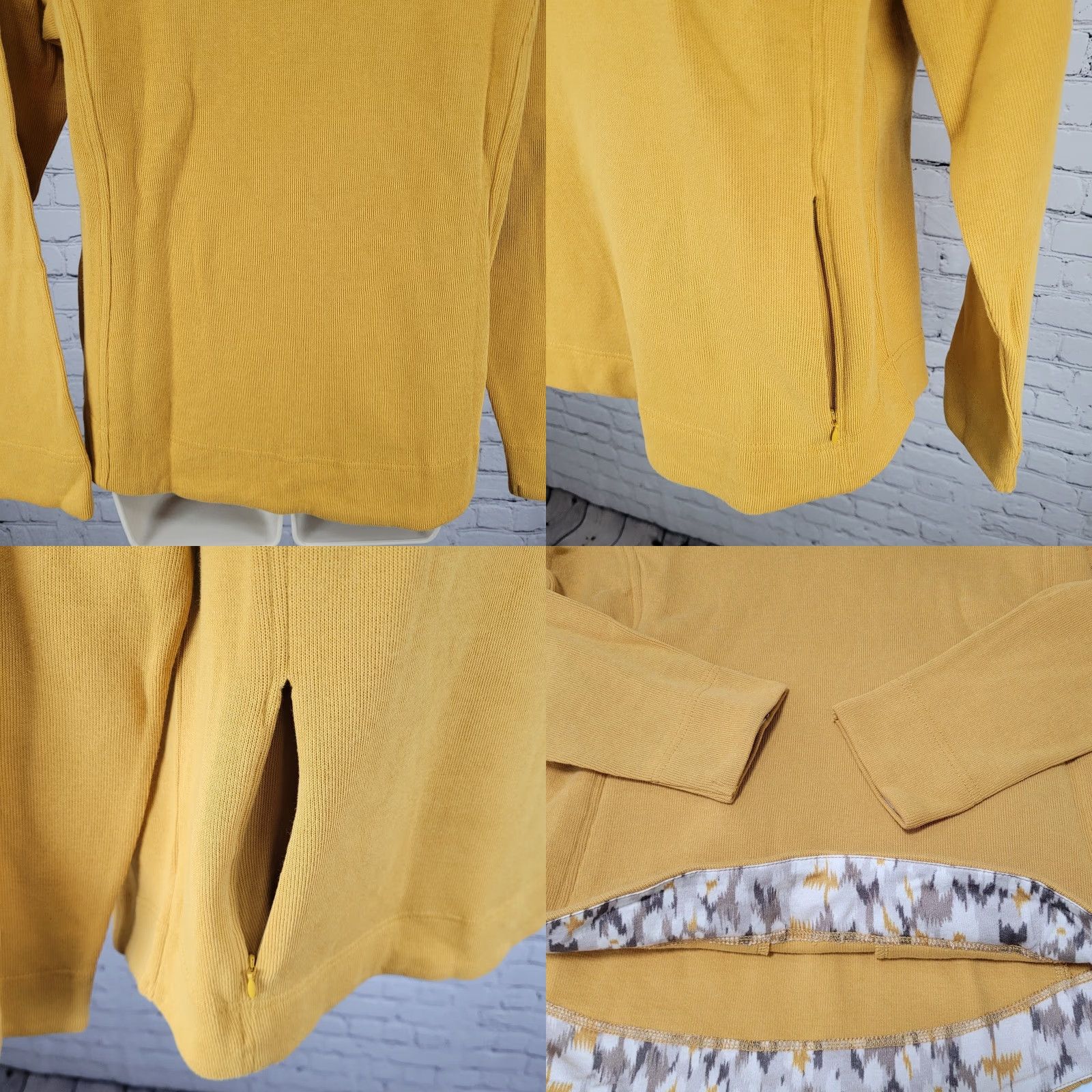 Orvis Orvis Yellow Print Trim Snap Collar Pullover Pockets Sweatshirt Women Medium M Size Size M / US 6-8 / IT 42-44 - 8 Thumbnail