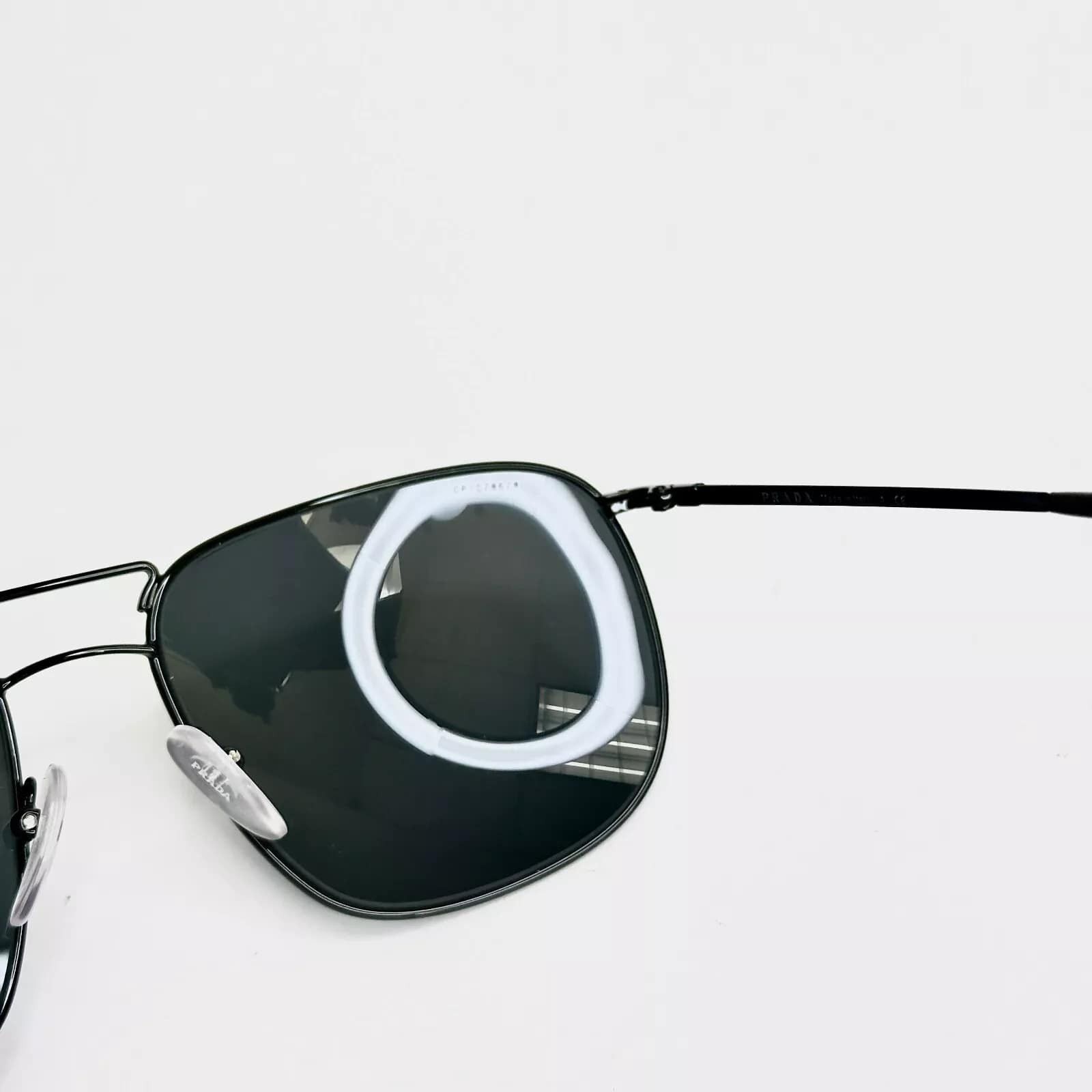 Prada PRADA COLLECTION LEAD PR52TS Black Blue Pilot Sunglasses 52T Size ONE SIZE - 4 Thumbnail