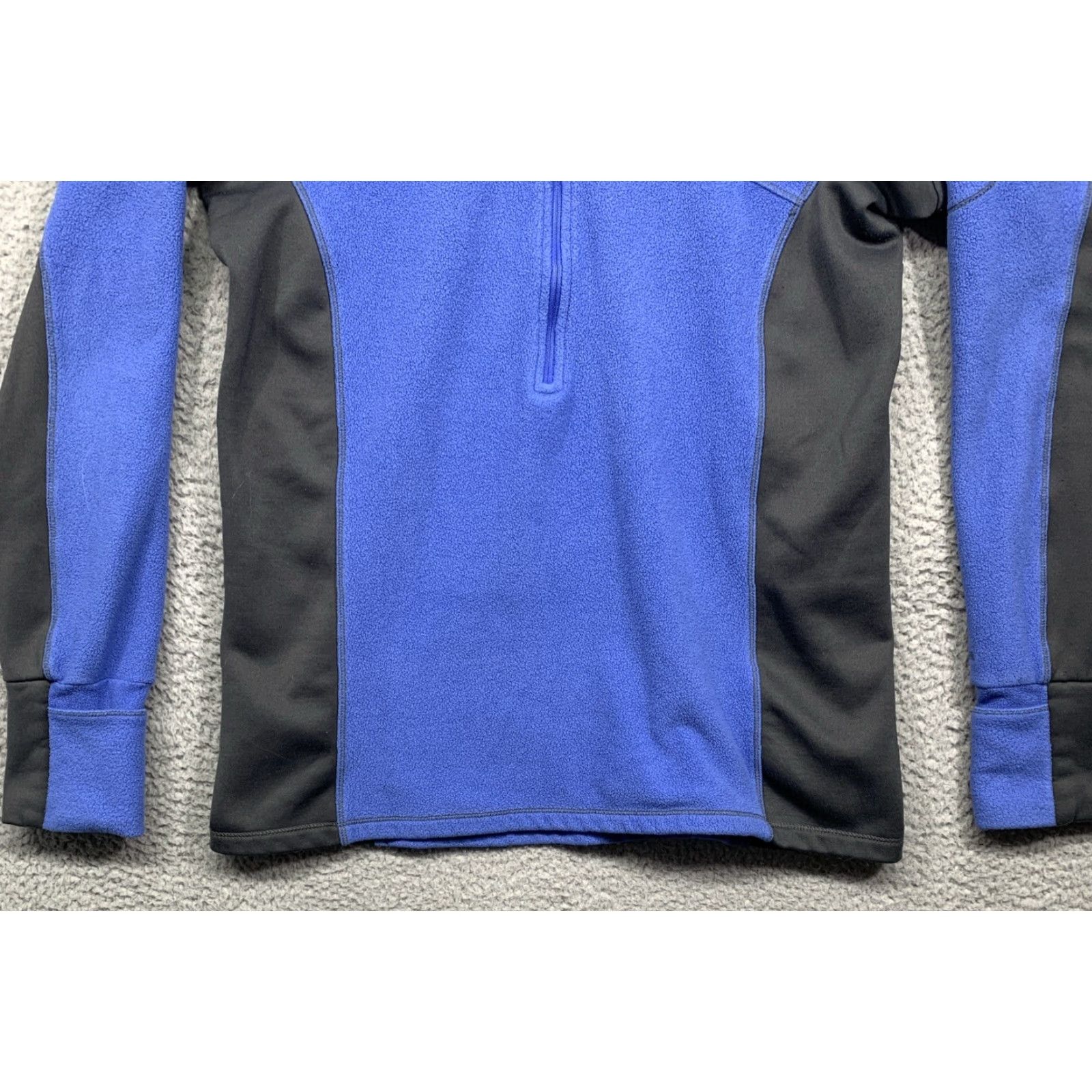 Vintage Columbia Fleece 1/2 Zip Pullover Sweatshirt Lightweight Women’s M Blue & Black Size M / US 6-8 / IT 42-44 - 3 Thumbnail